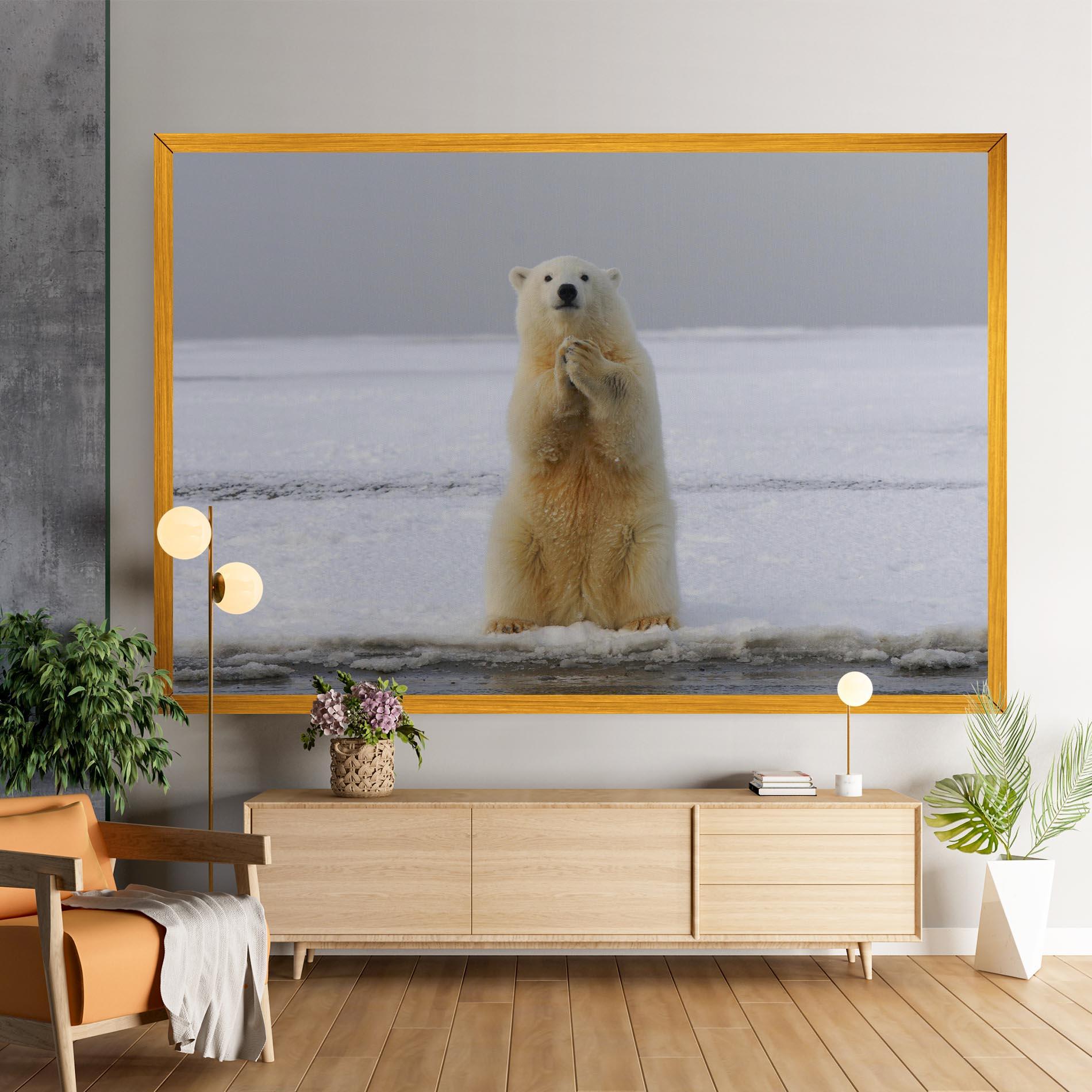 Картина на платно Icebear Praying mockup 9