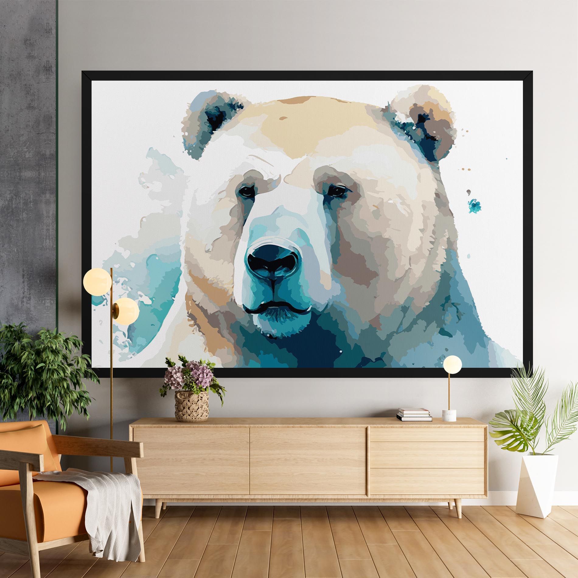Big Watercolor Bear mockup 9
