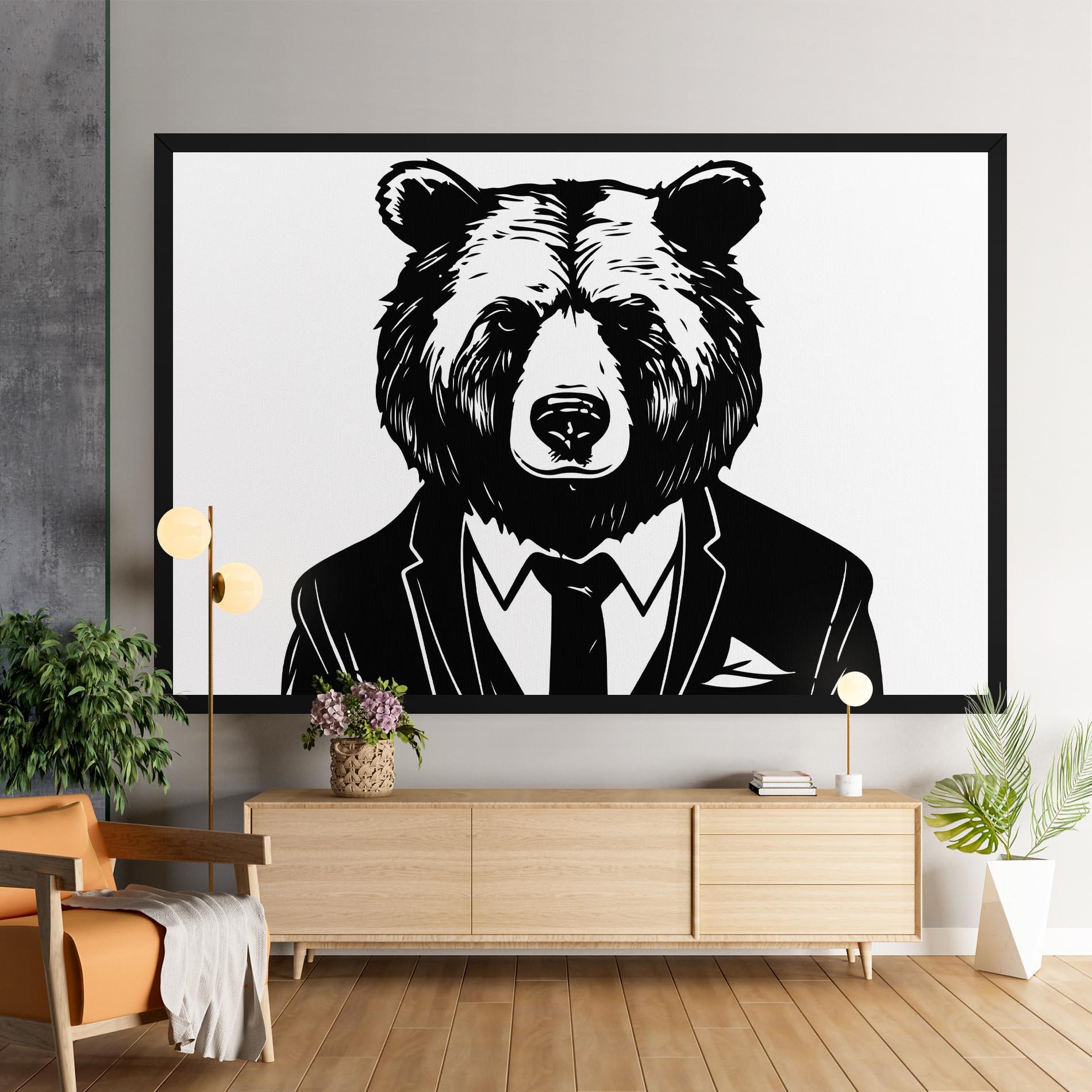 Картина на платно Business Bear mockup 9