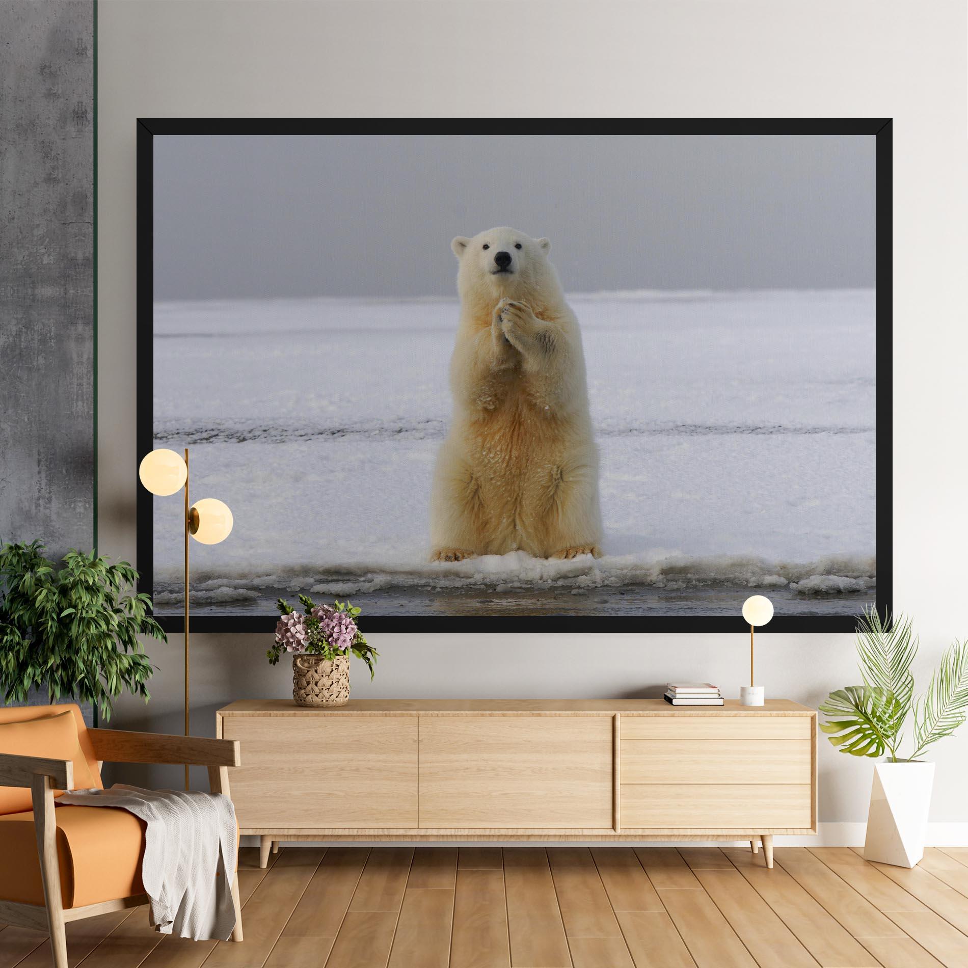 Картина на платно Icebear Praying mockup 9