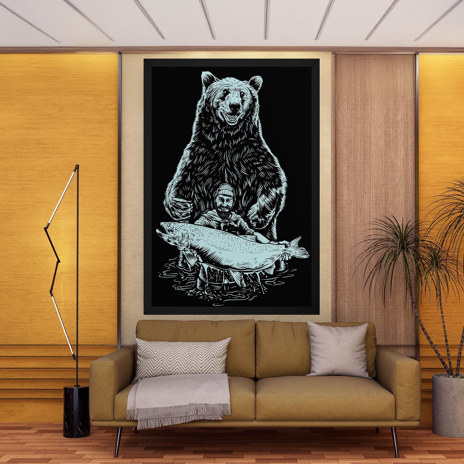 Fishing Bear mockup 9