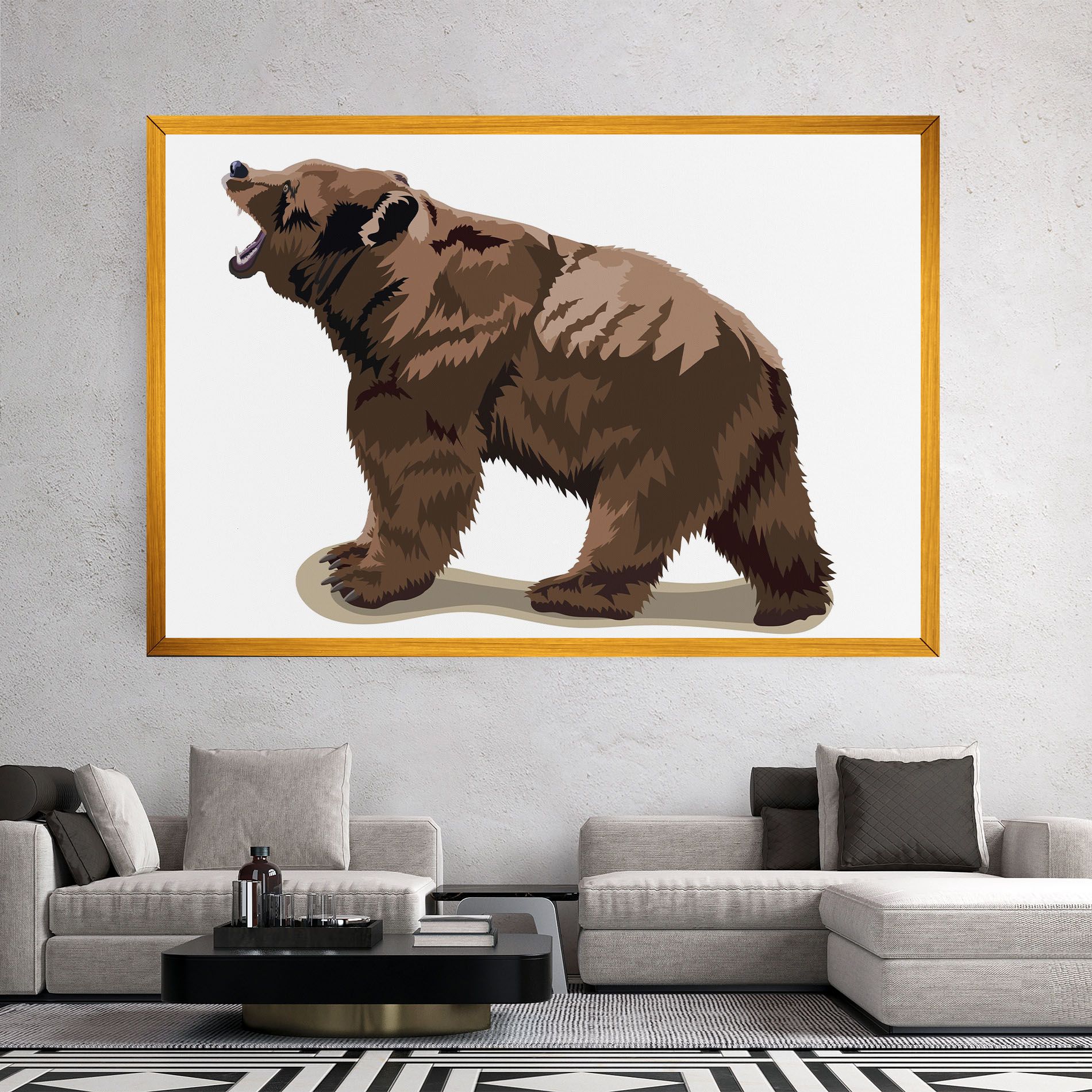 Angry Walking Bear mockup 2