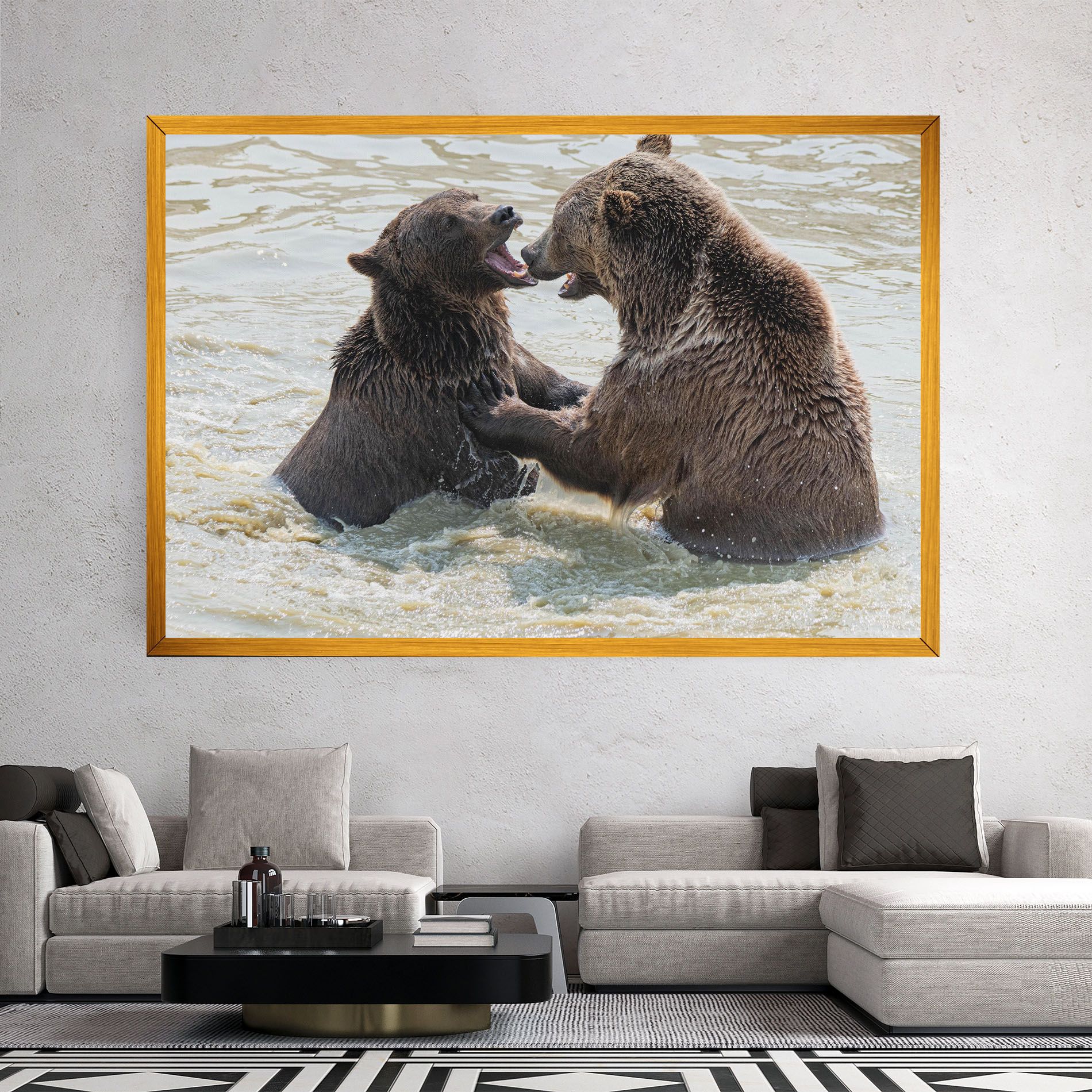 Bears Fighting mockup 2