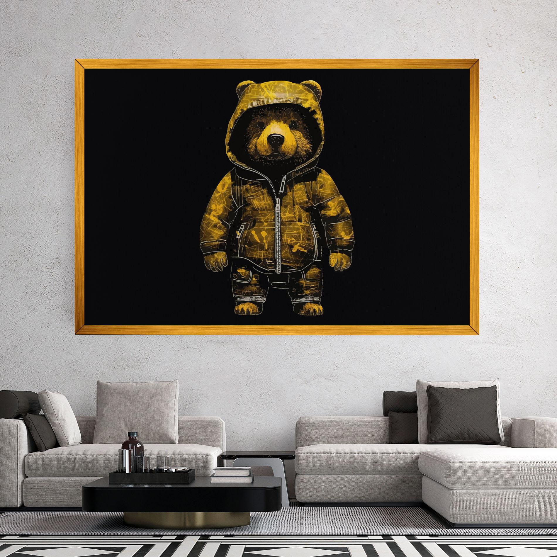 Картина на платно Yellow Bear mockup 2