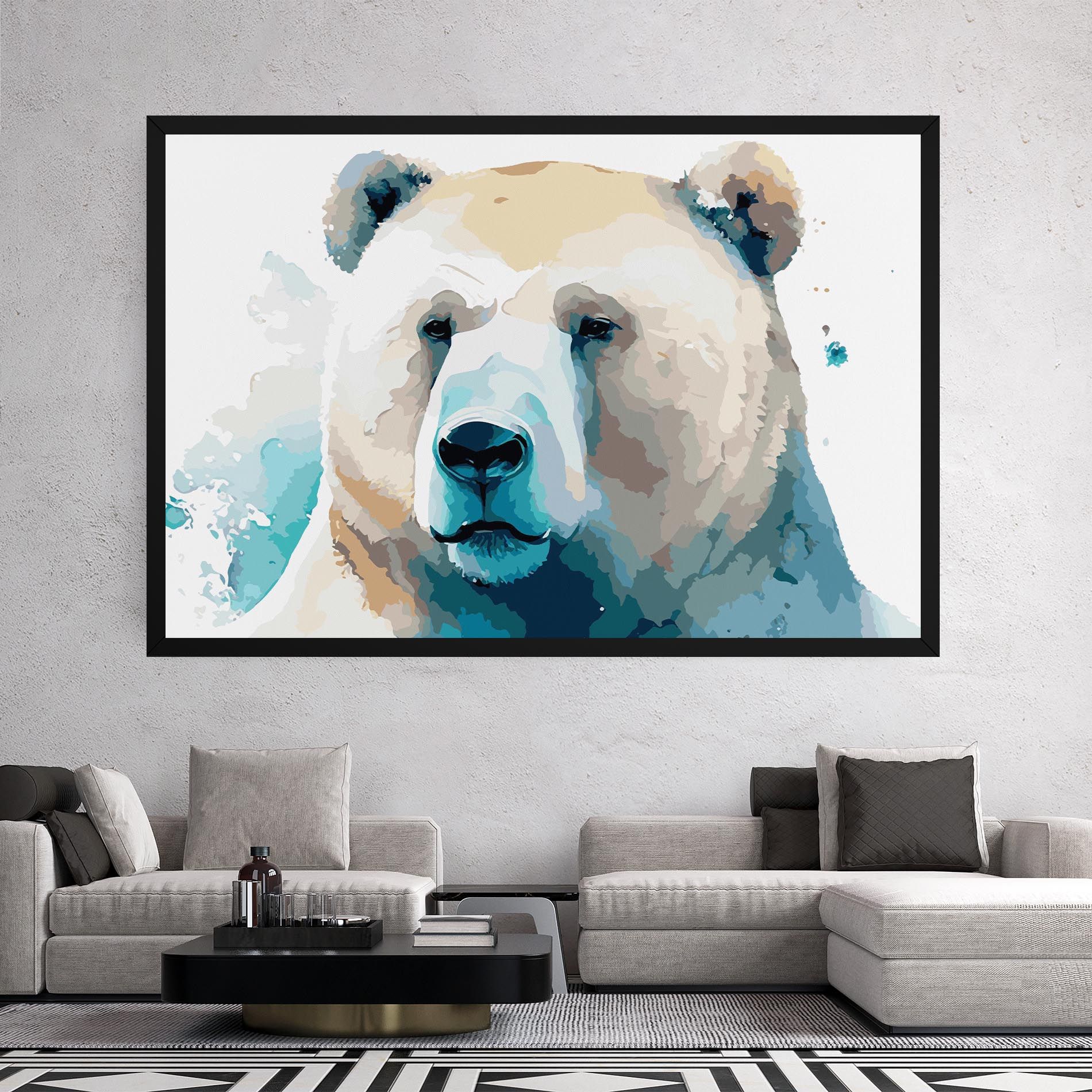 Big Watercolor Bear mockup 2