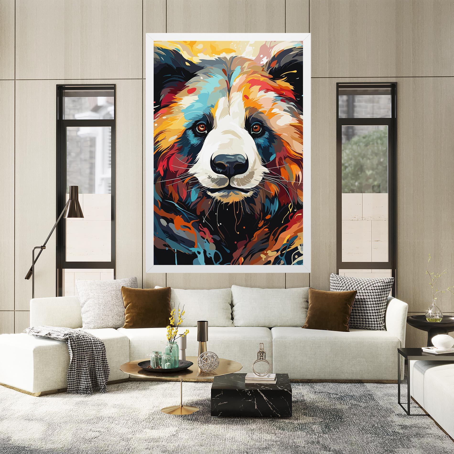 Картина на платно Cream Color Bear mockup 2