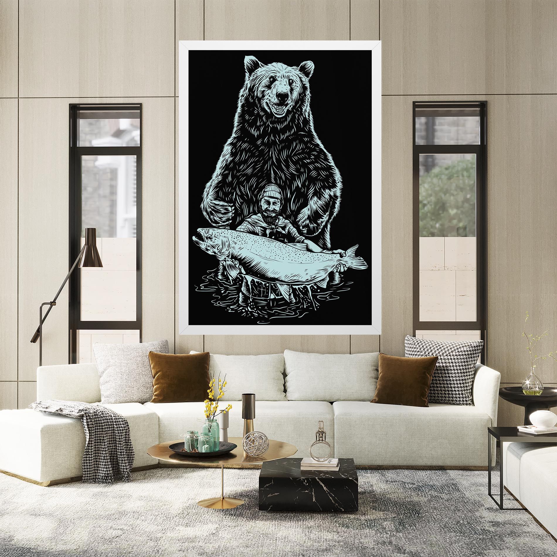 Fishing Bear mockup 2