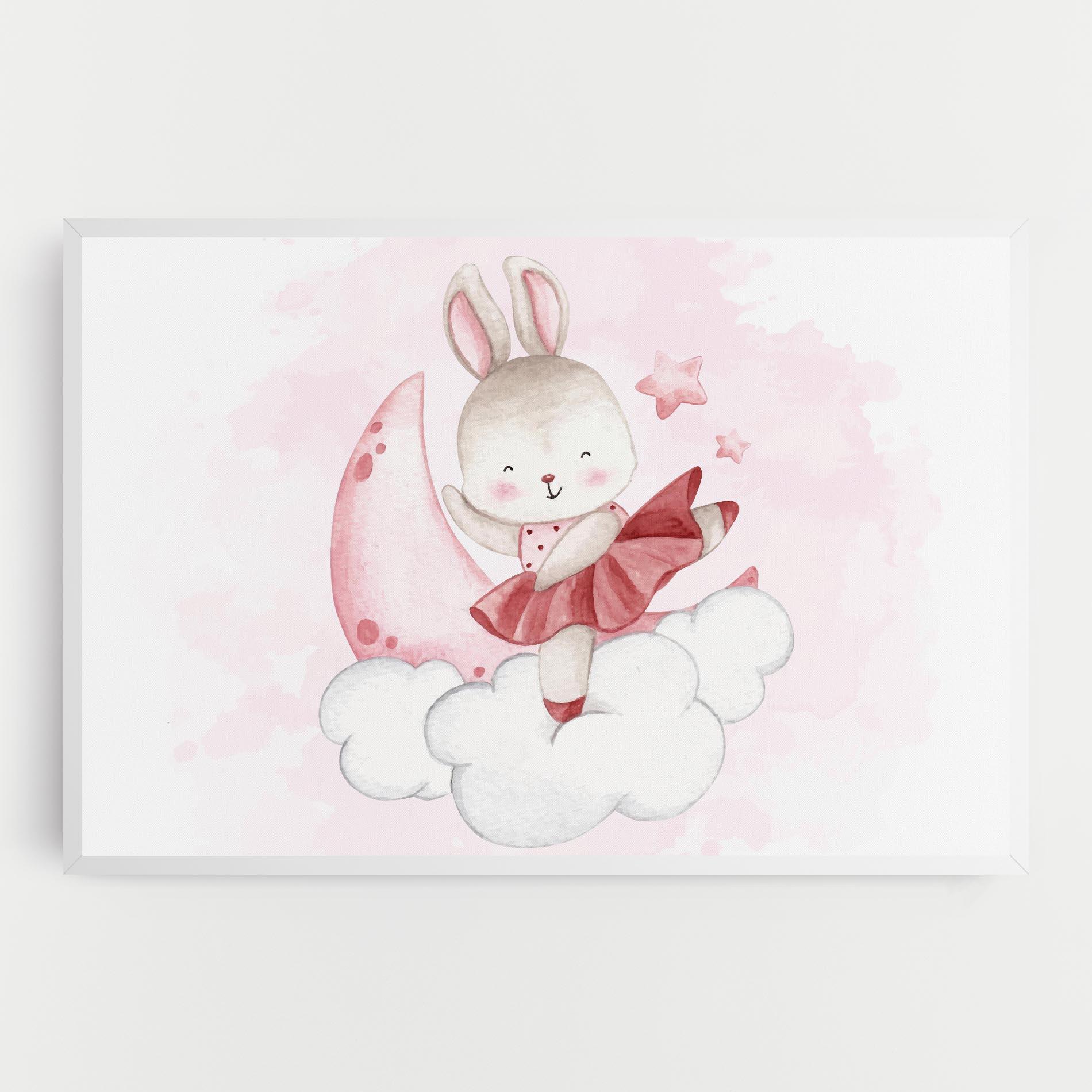 Картина на платно Ballerina Rabbit mockup 0