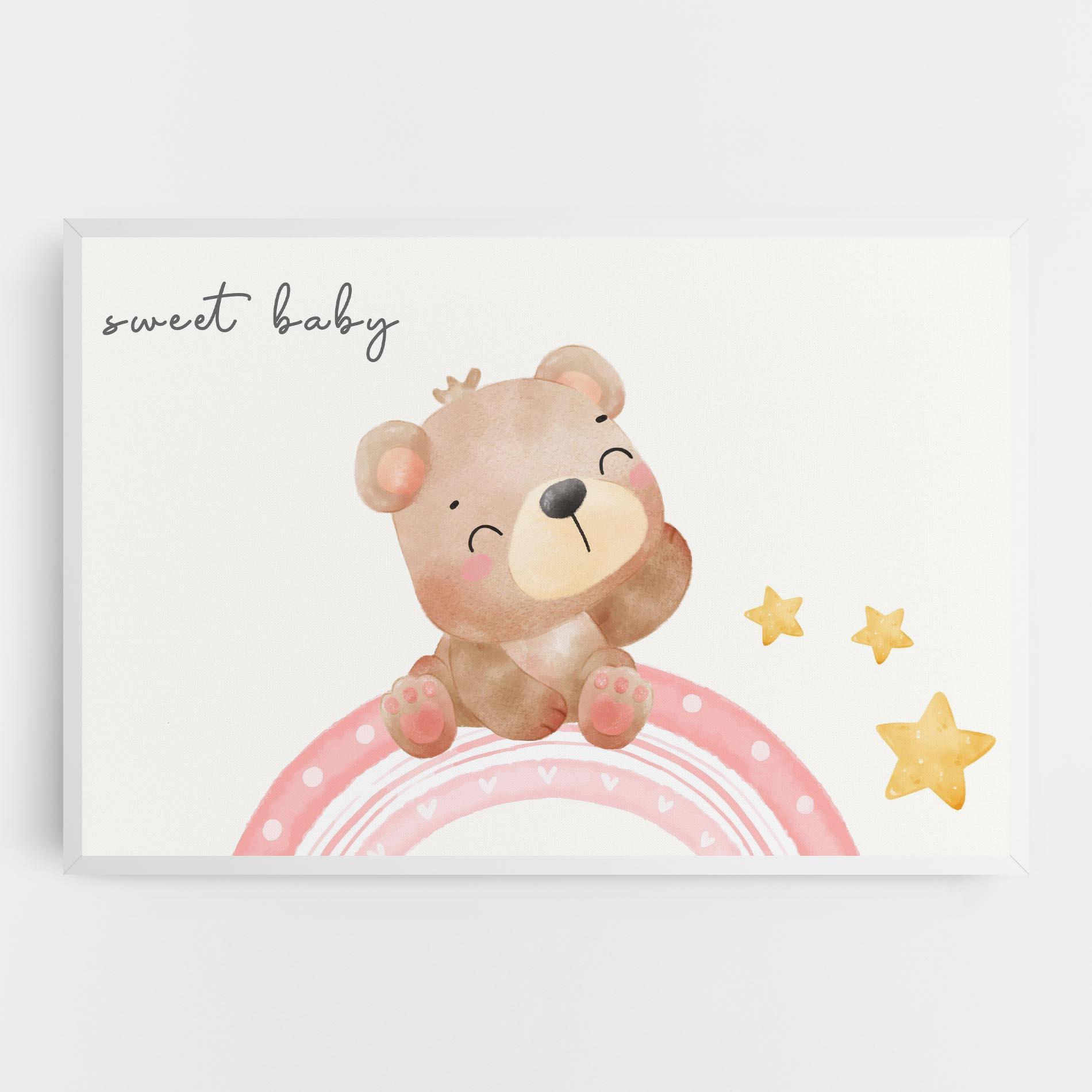 Картина на платно Sweet Baby Bear mockup 0
