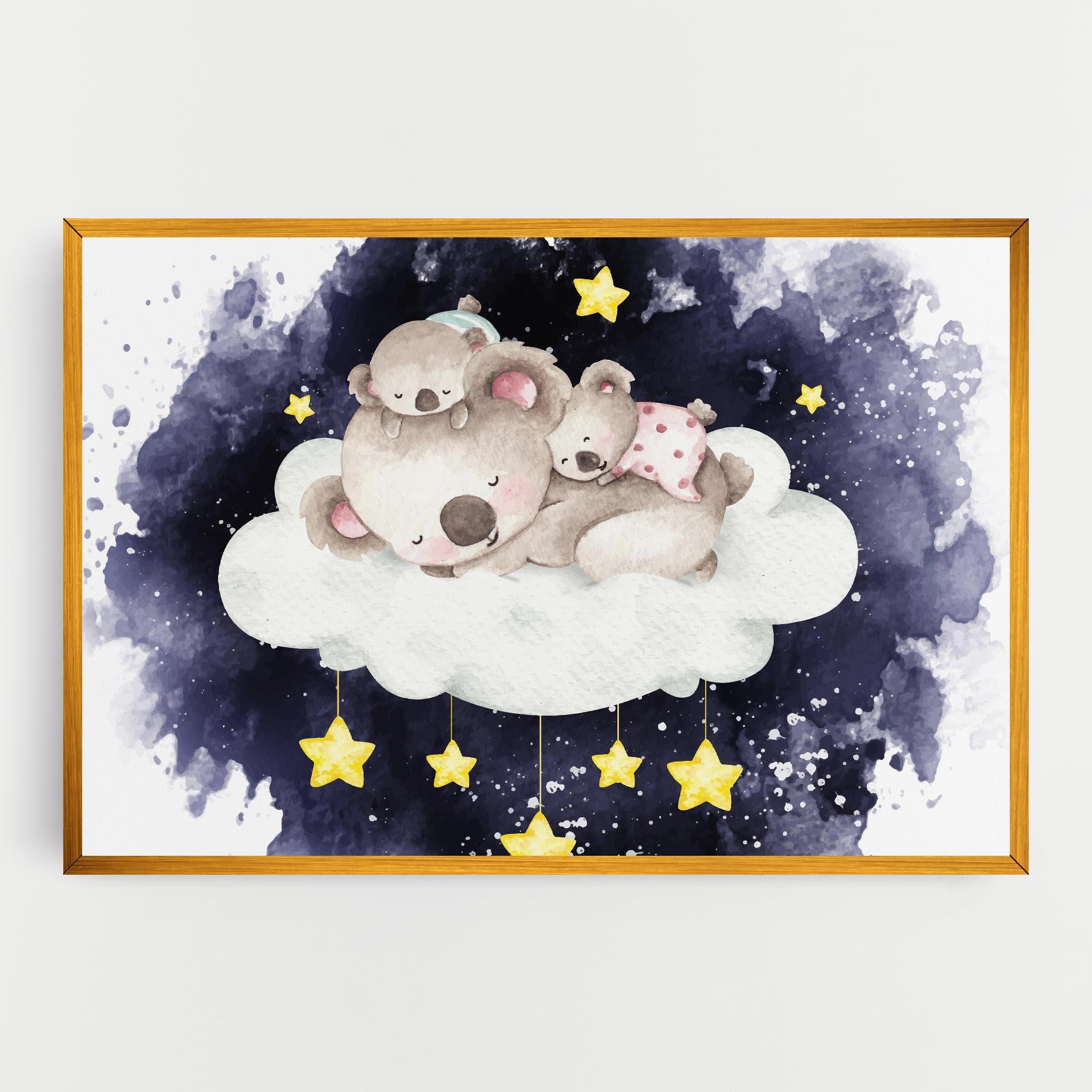 Картина на платно Baby Koala Sleeping mockup 0