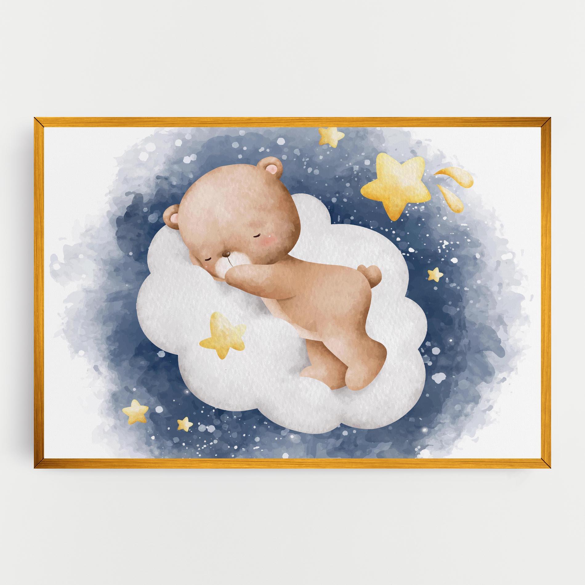 Картина на платно Bear Cloud Sleep mockup 0