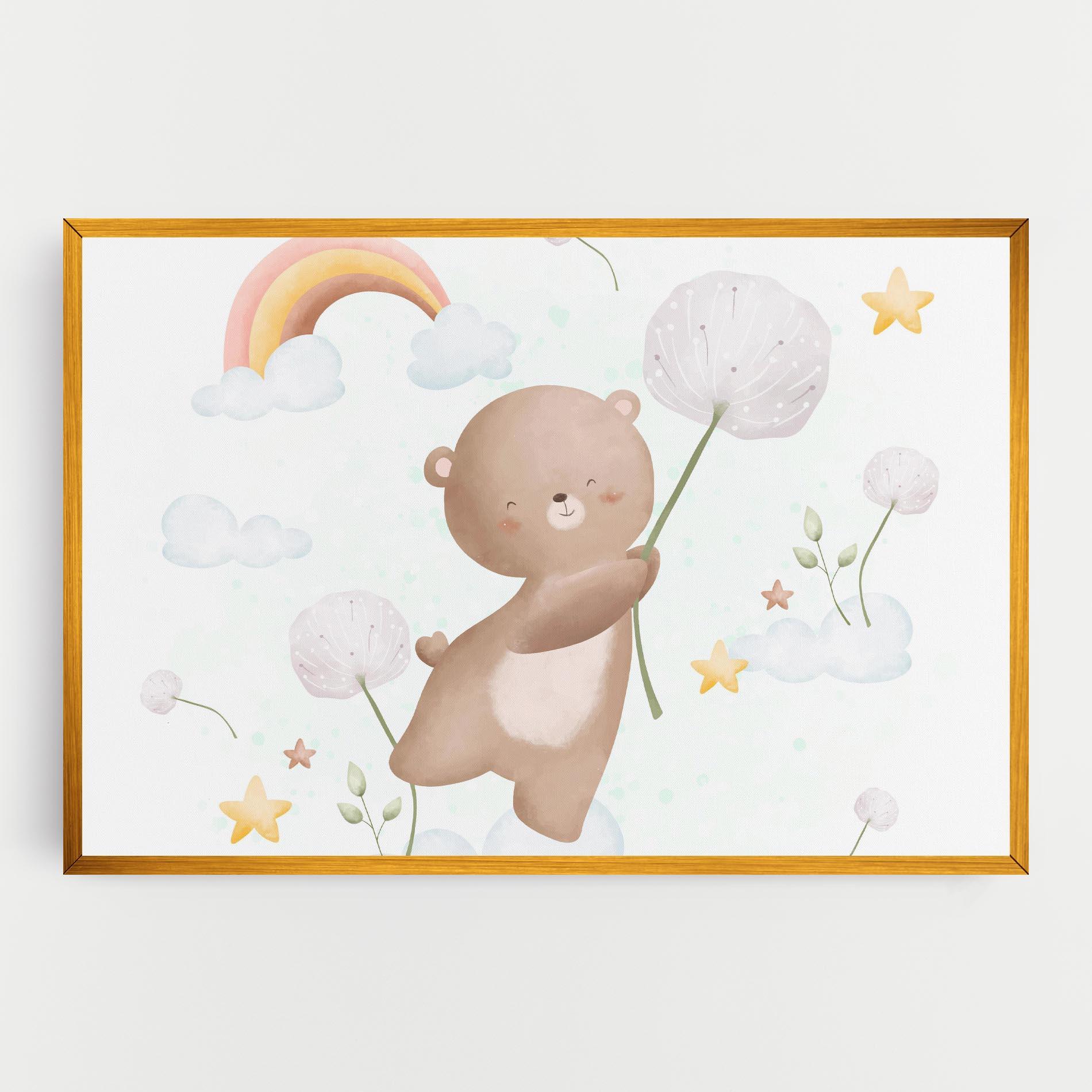 Картина на платно Bear Rainbow Art mockup 0