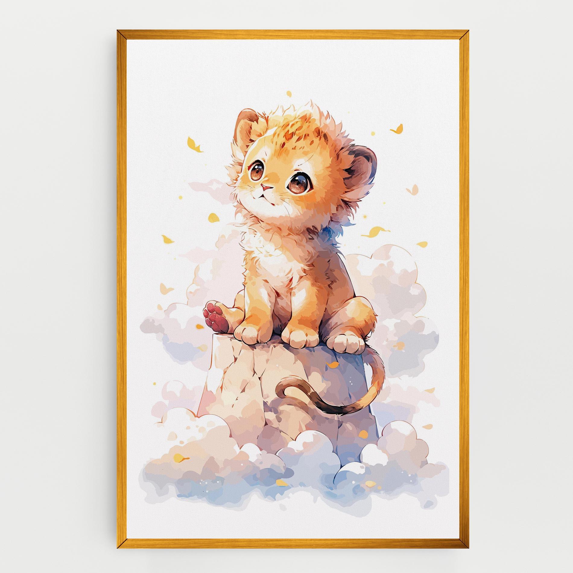 Картина на платно Cute Cloud Lion mockup 0