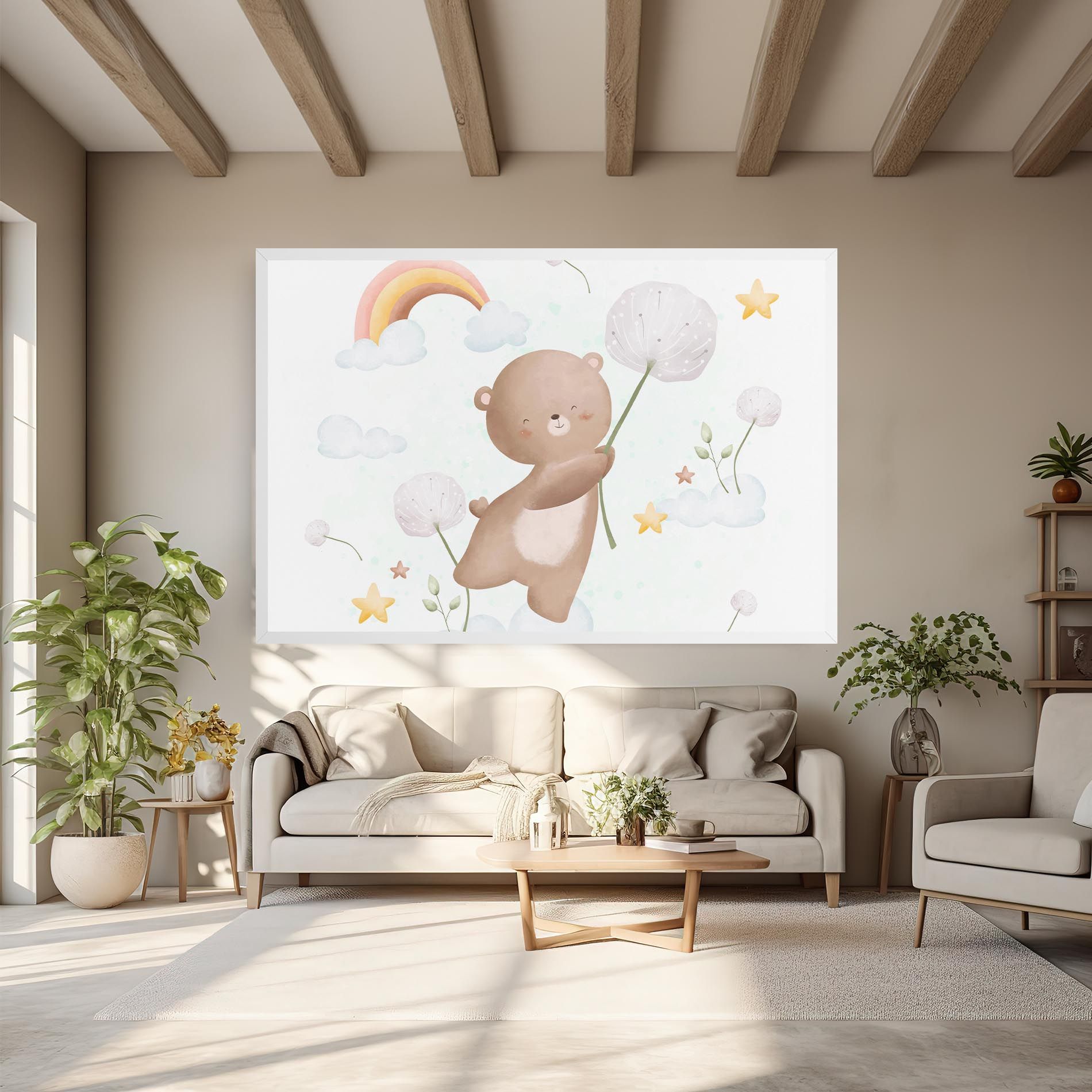 Bear Rainbow Art mockup 6