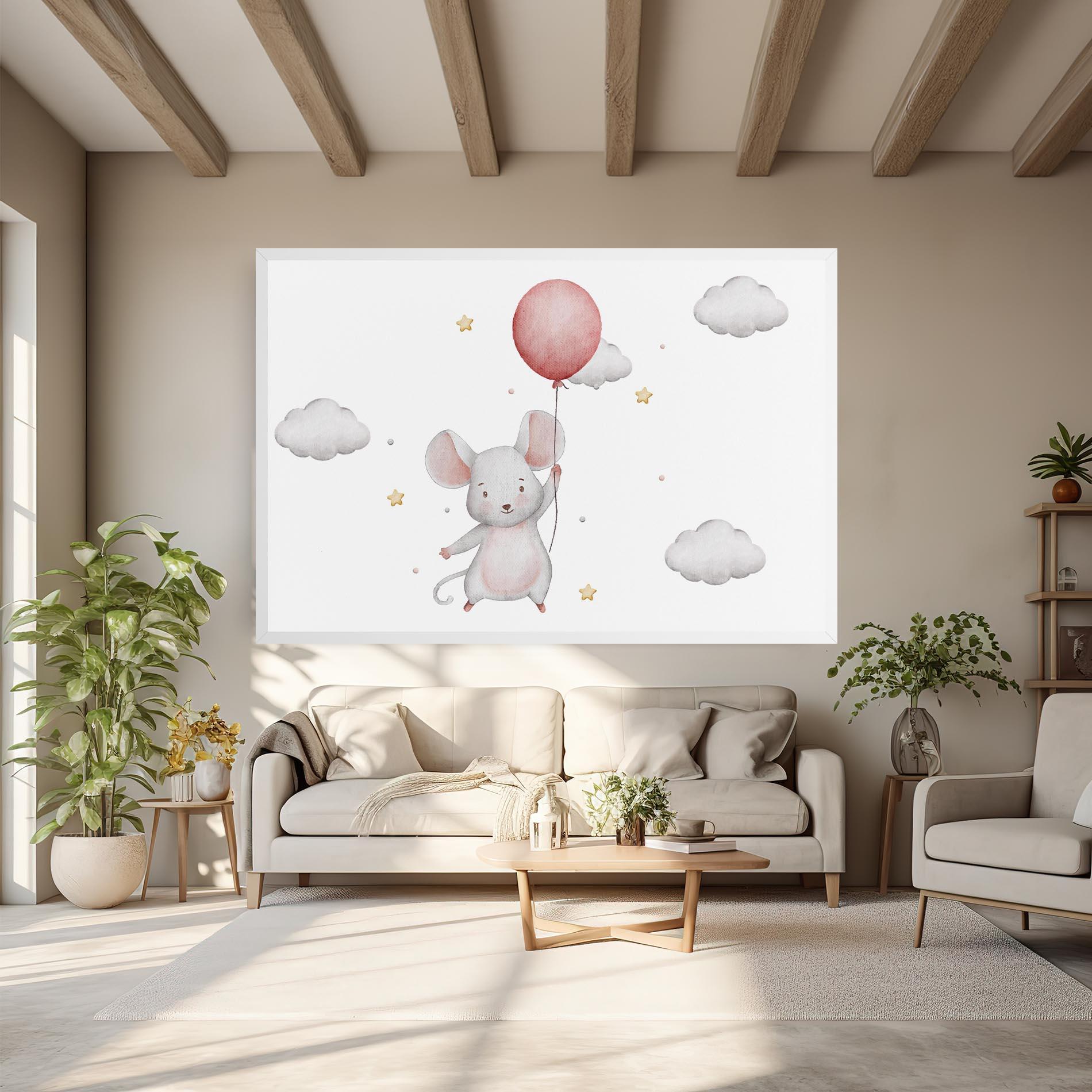 Картина на платно Mouse Balloon mockup 6
