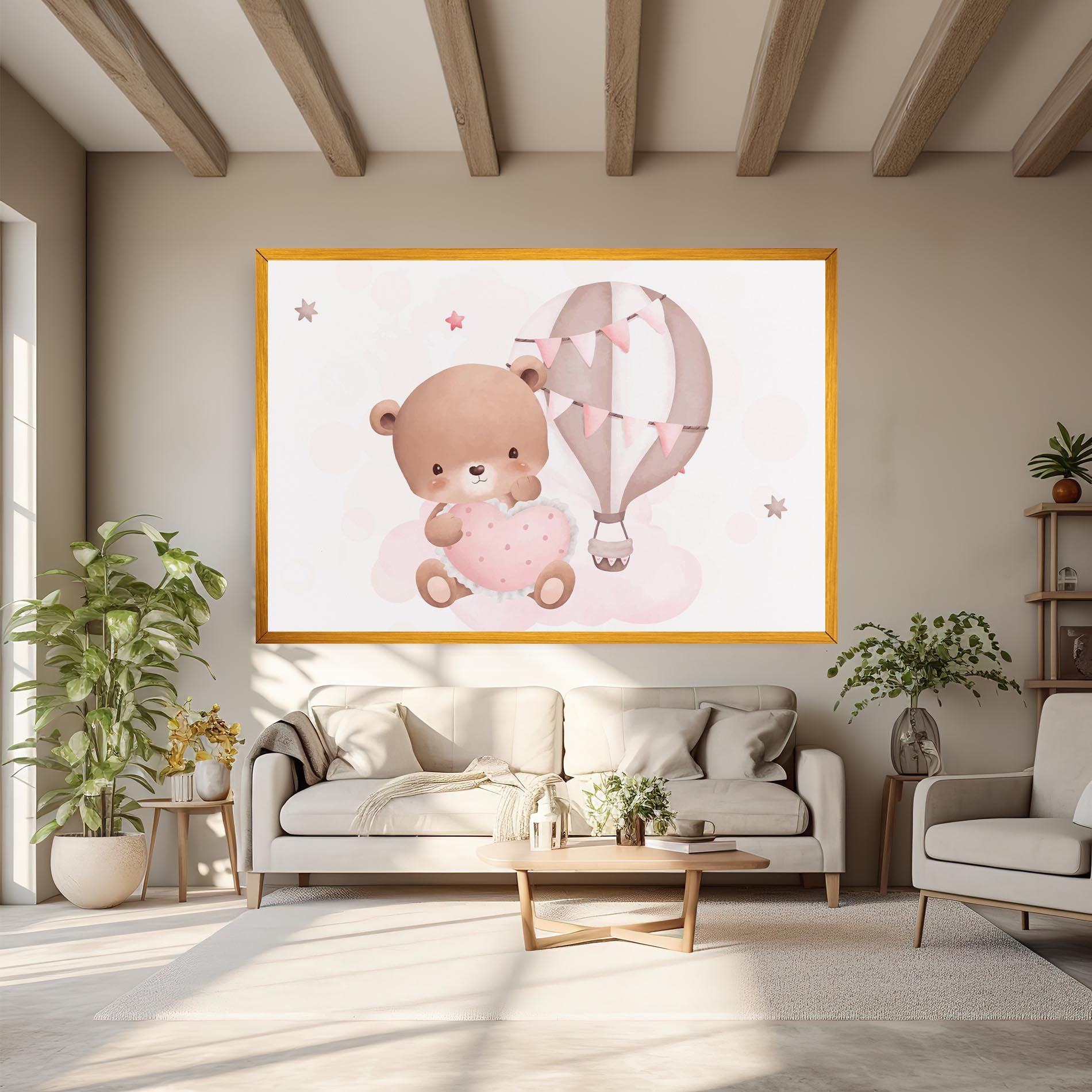 Pink Heart Bear mockup 6
