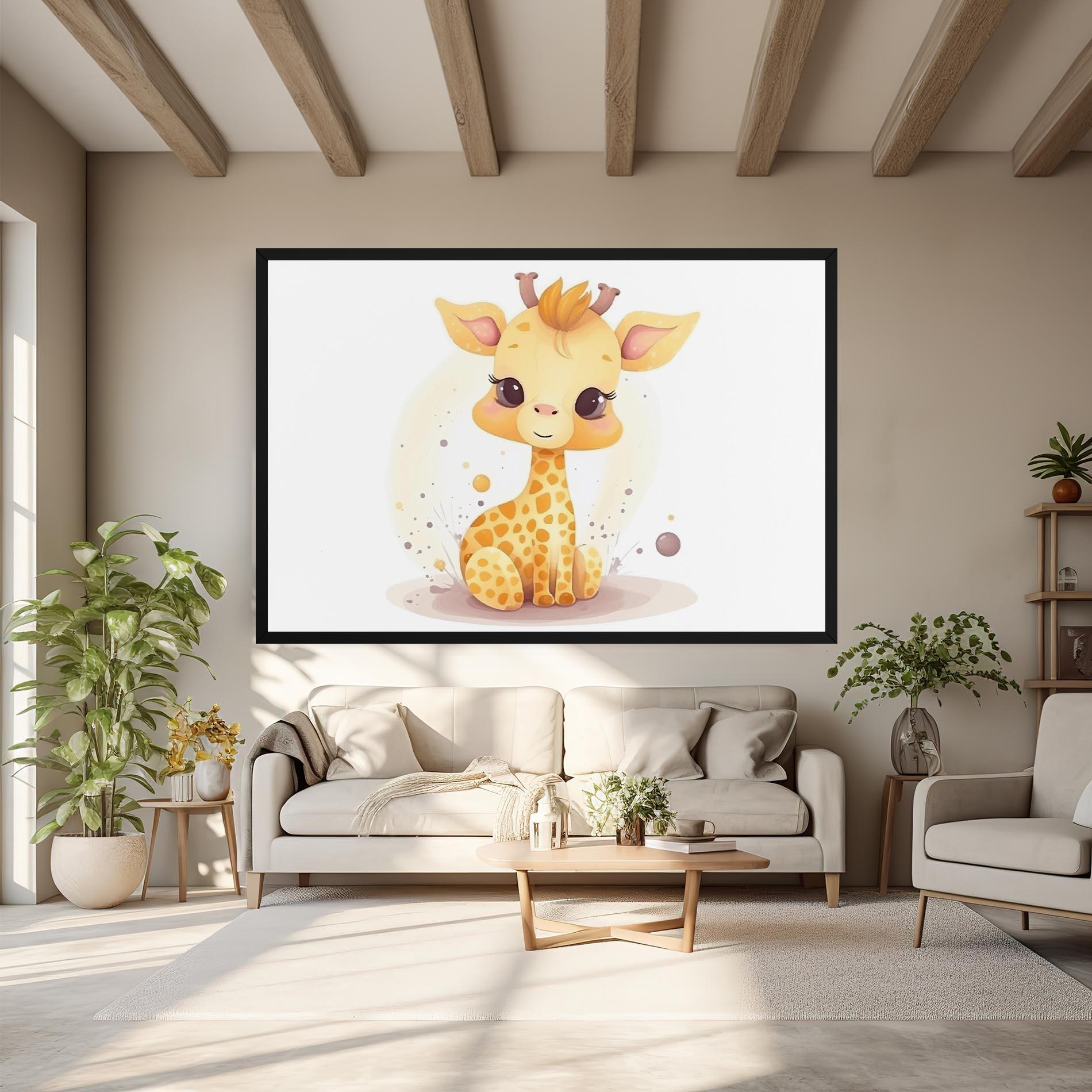 Картина на платно Adorable Giraffe mockup 6