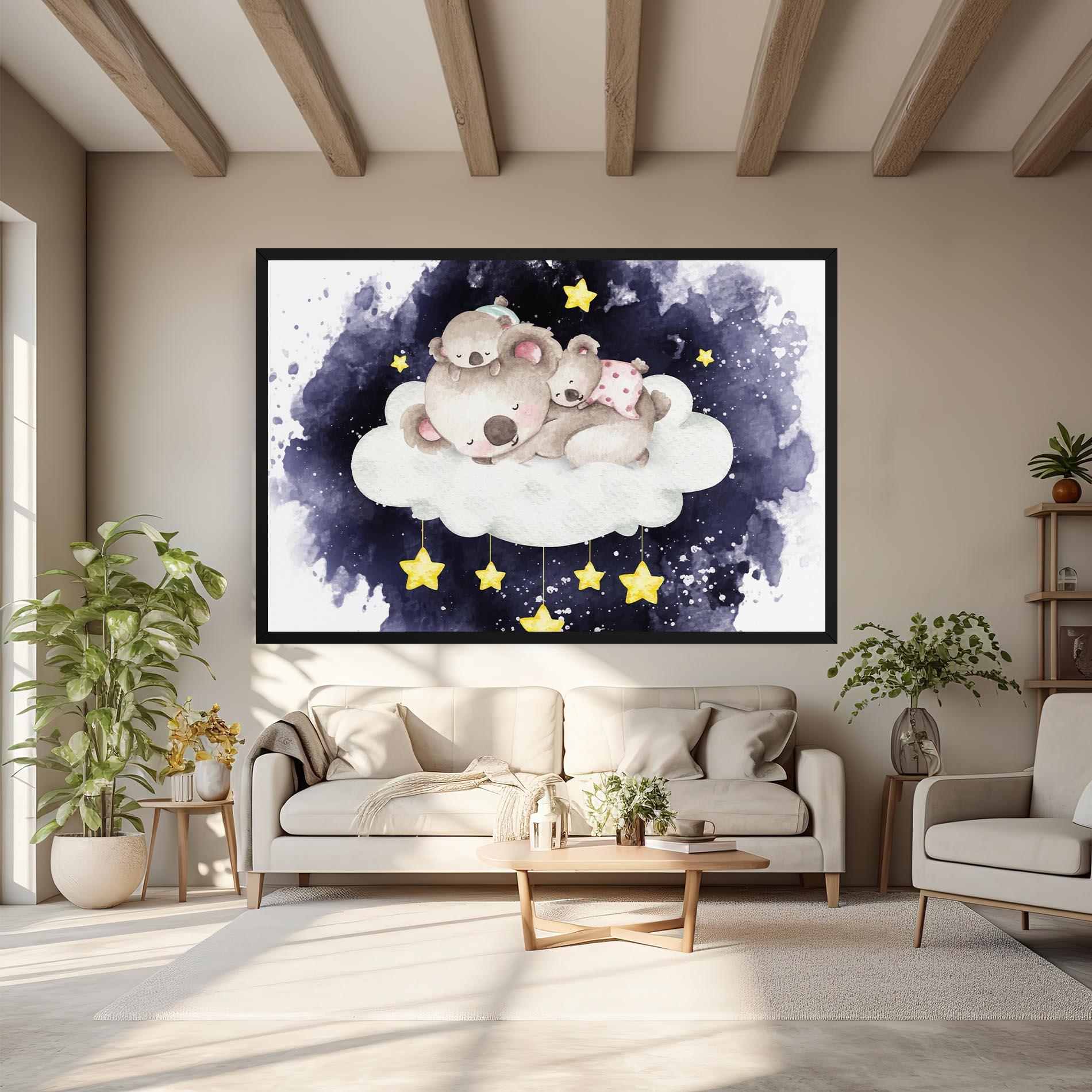 Картина на платно Baby Koala Sleeping mockup 6