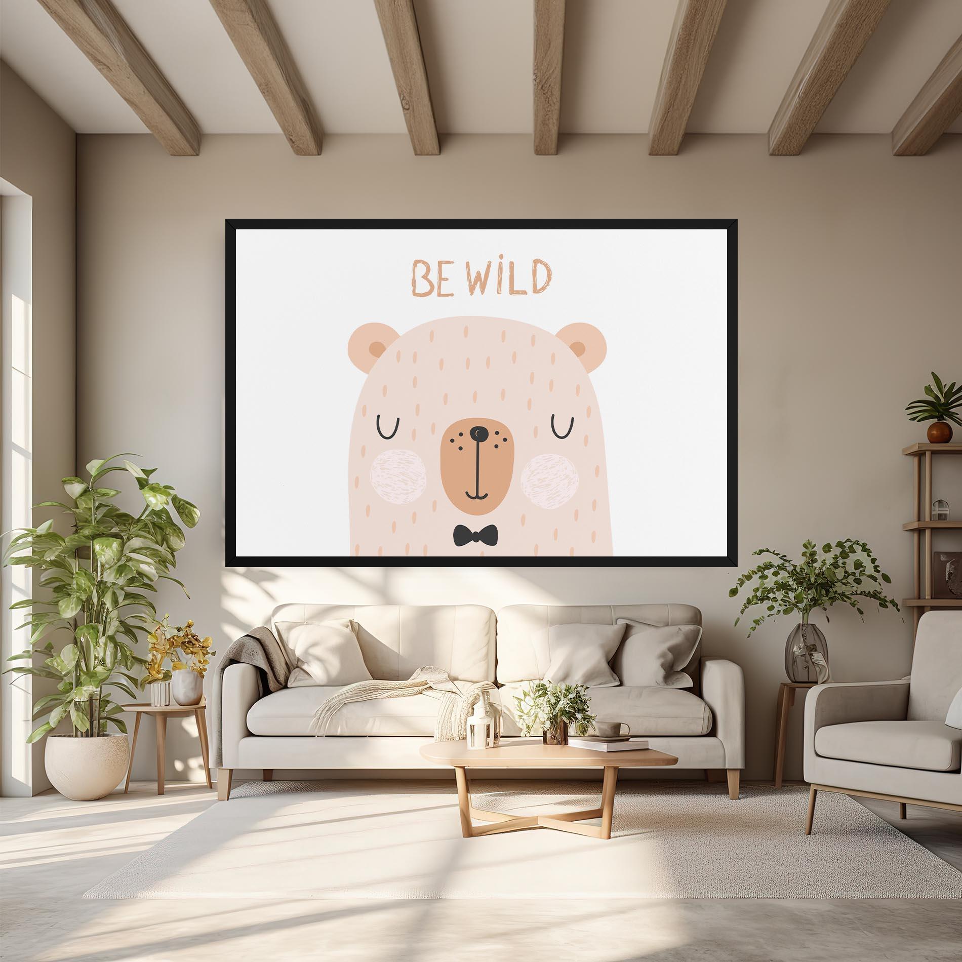 Картина на платно Bear Be Wild mockup 6