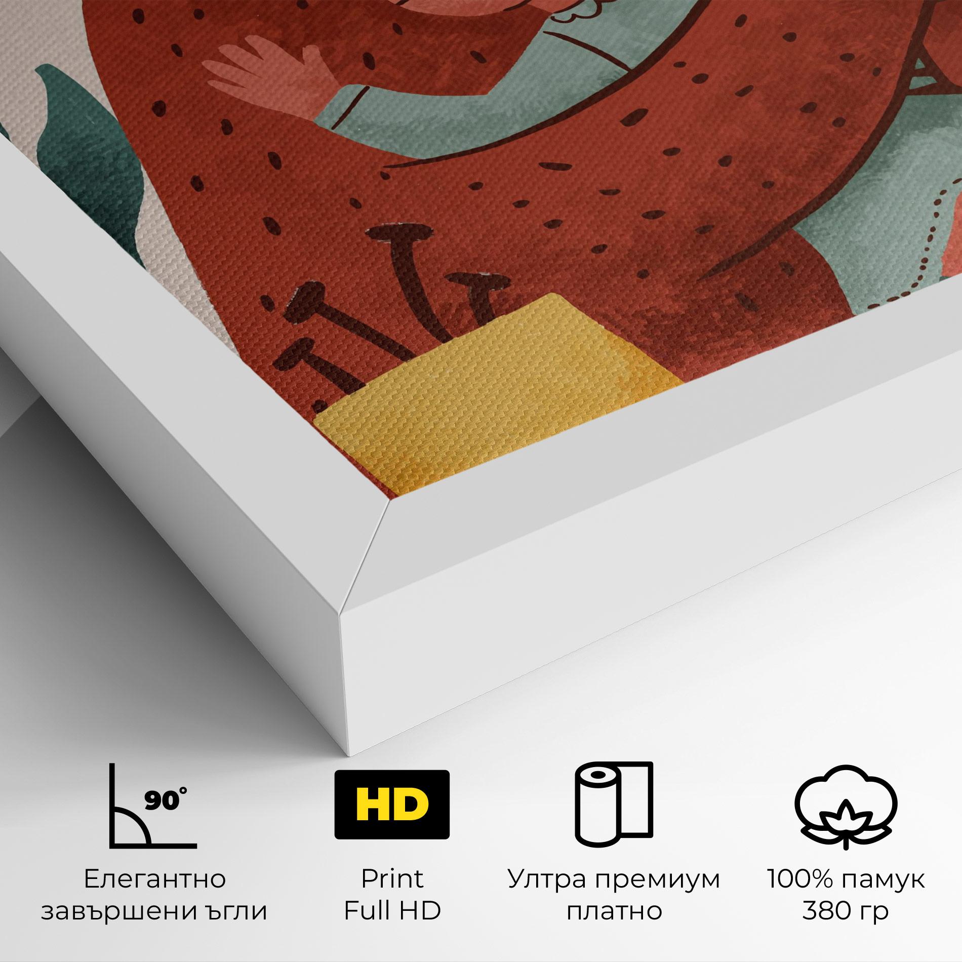 Картина на платно Bear Hug mockup 4