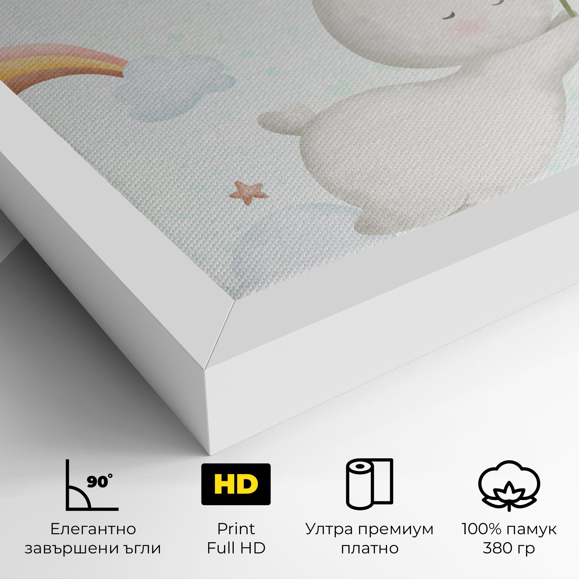 Картина на платно Spring Flower Bunny mockup 4
