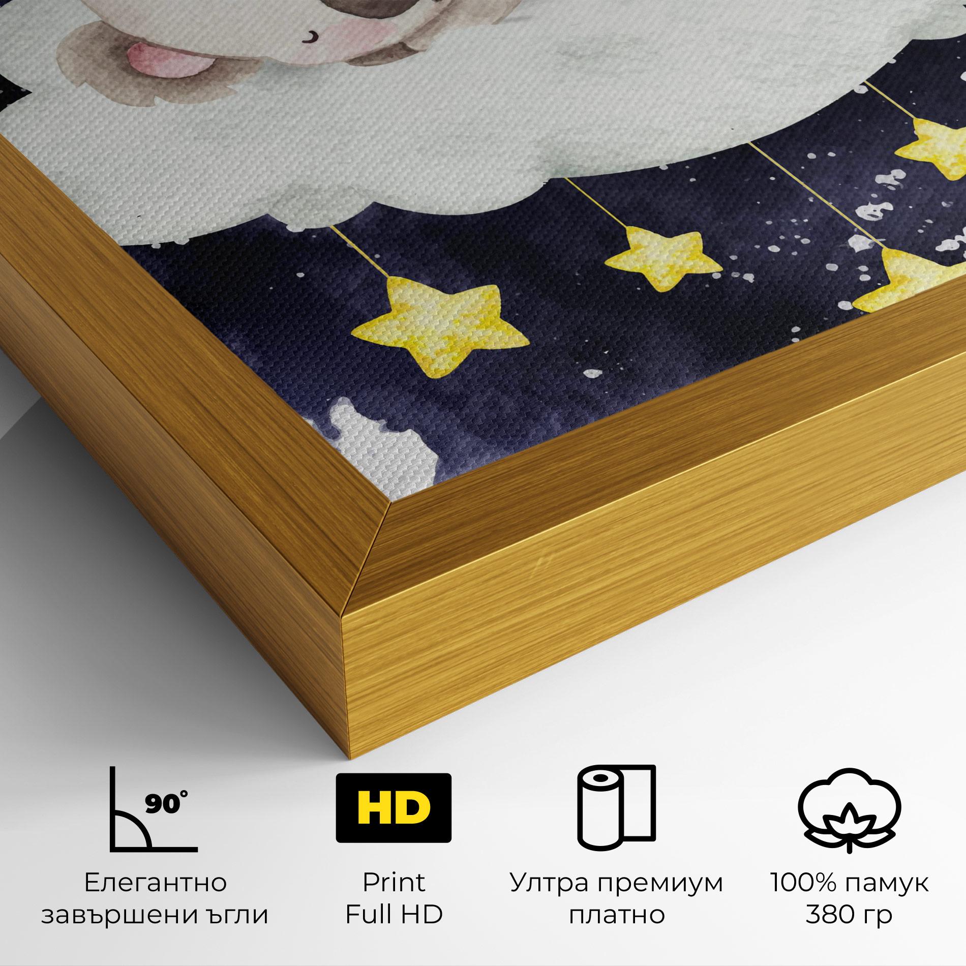 Картина на платно Baby Koala Sleeping mockup 4