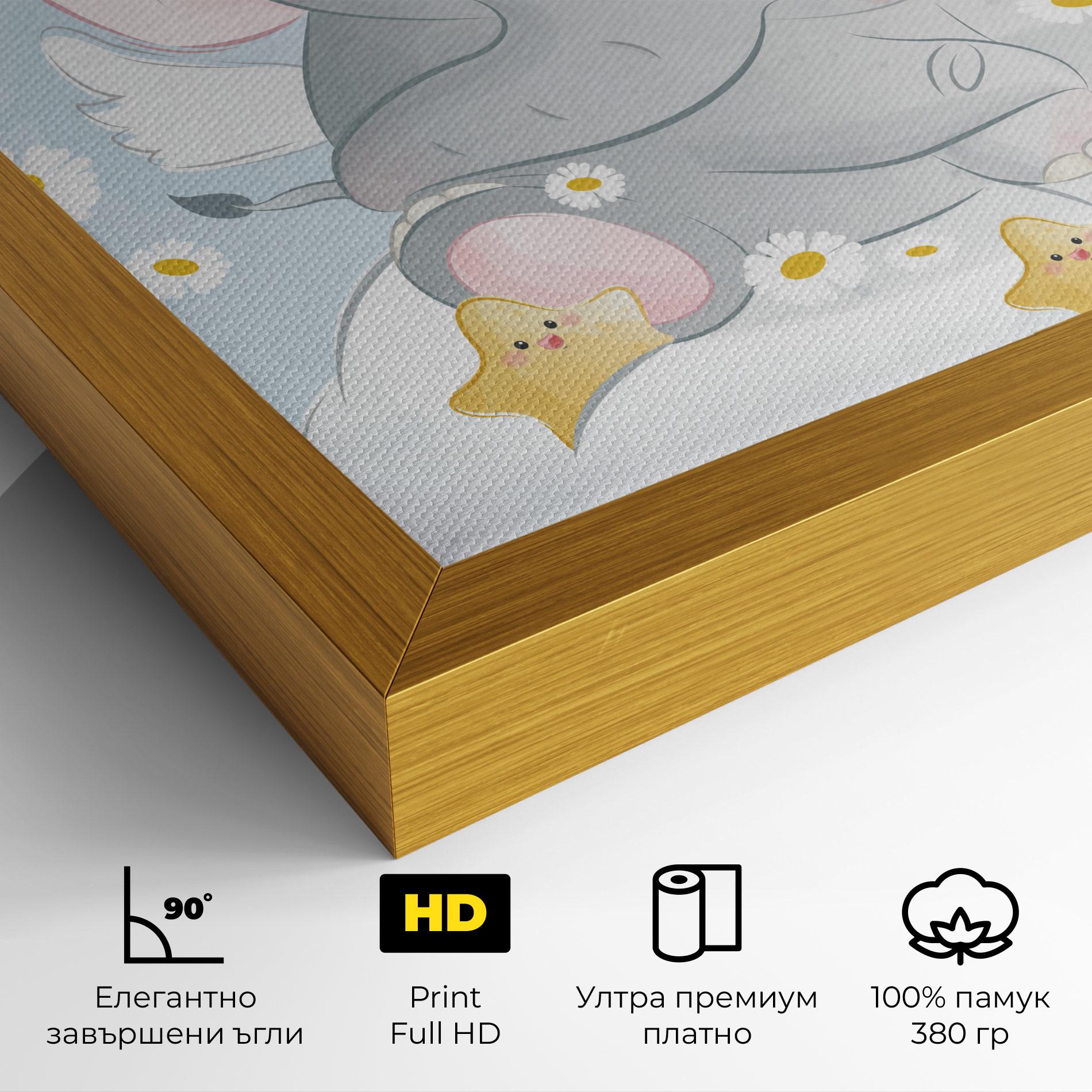 Картина на платно Elephant Stars mockup 4