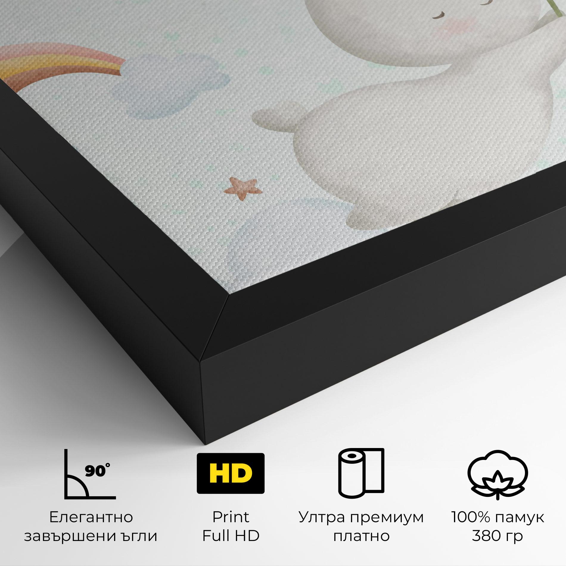 Картина на платно Spring Flower Bunny mockup 4