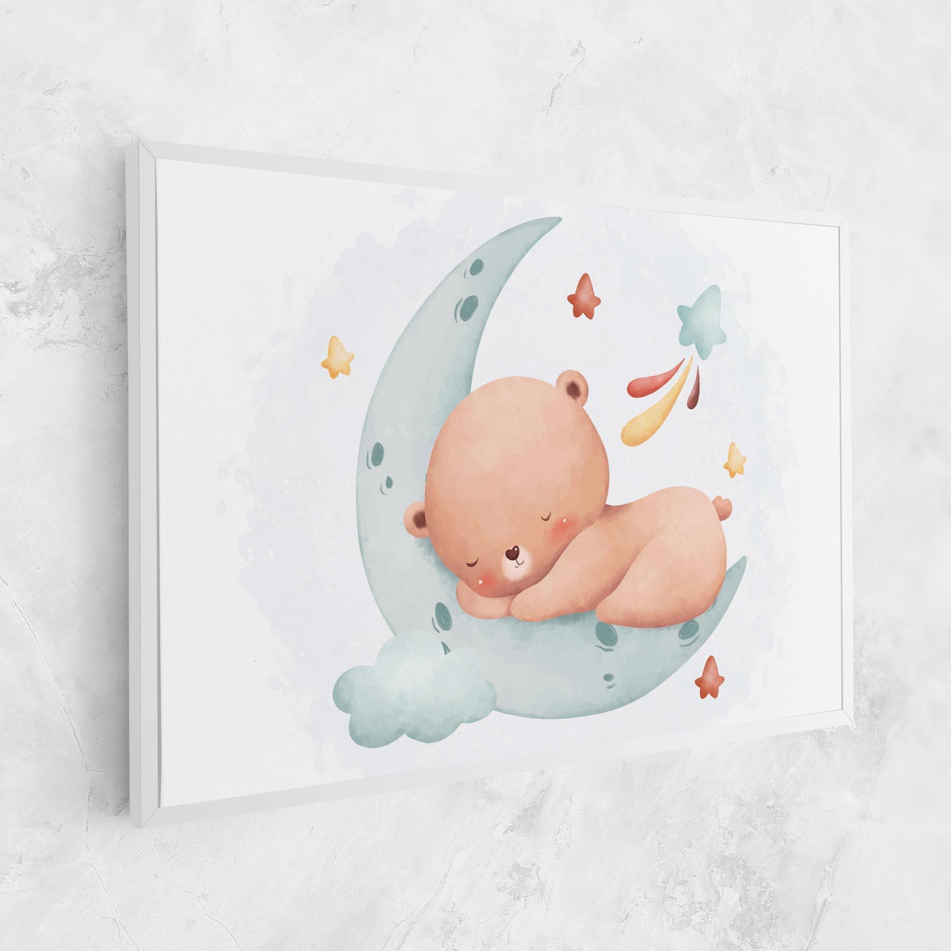 Картина на платно Blue Moon Bear mockup 1