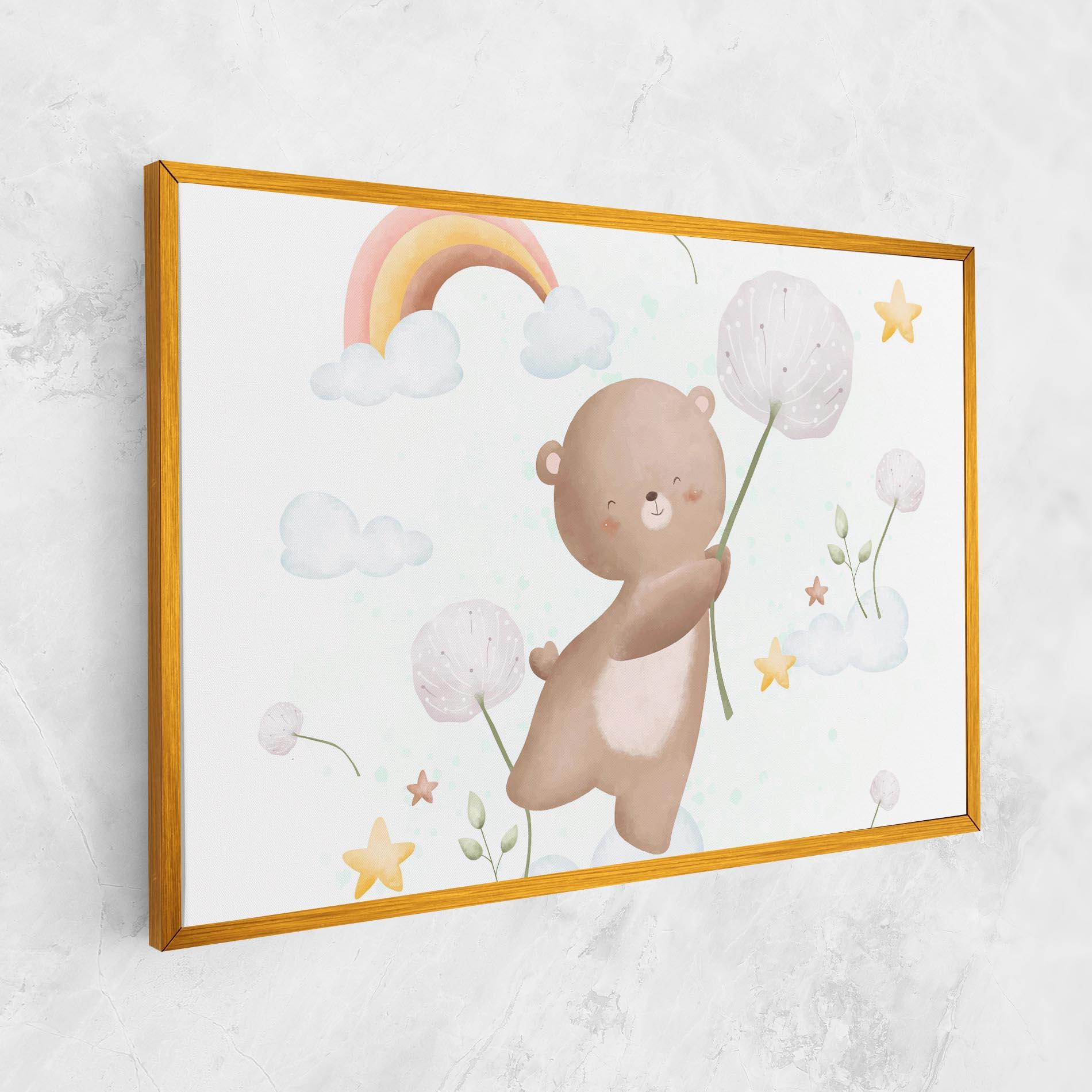 Картина на платно Bear Rainbow Art mockup 1