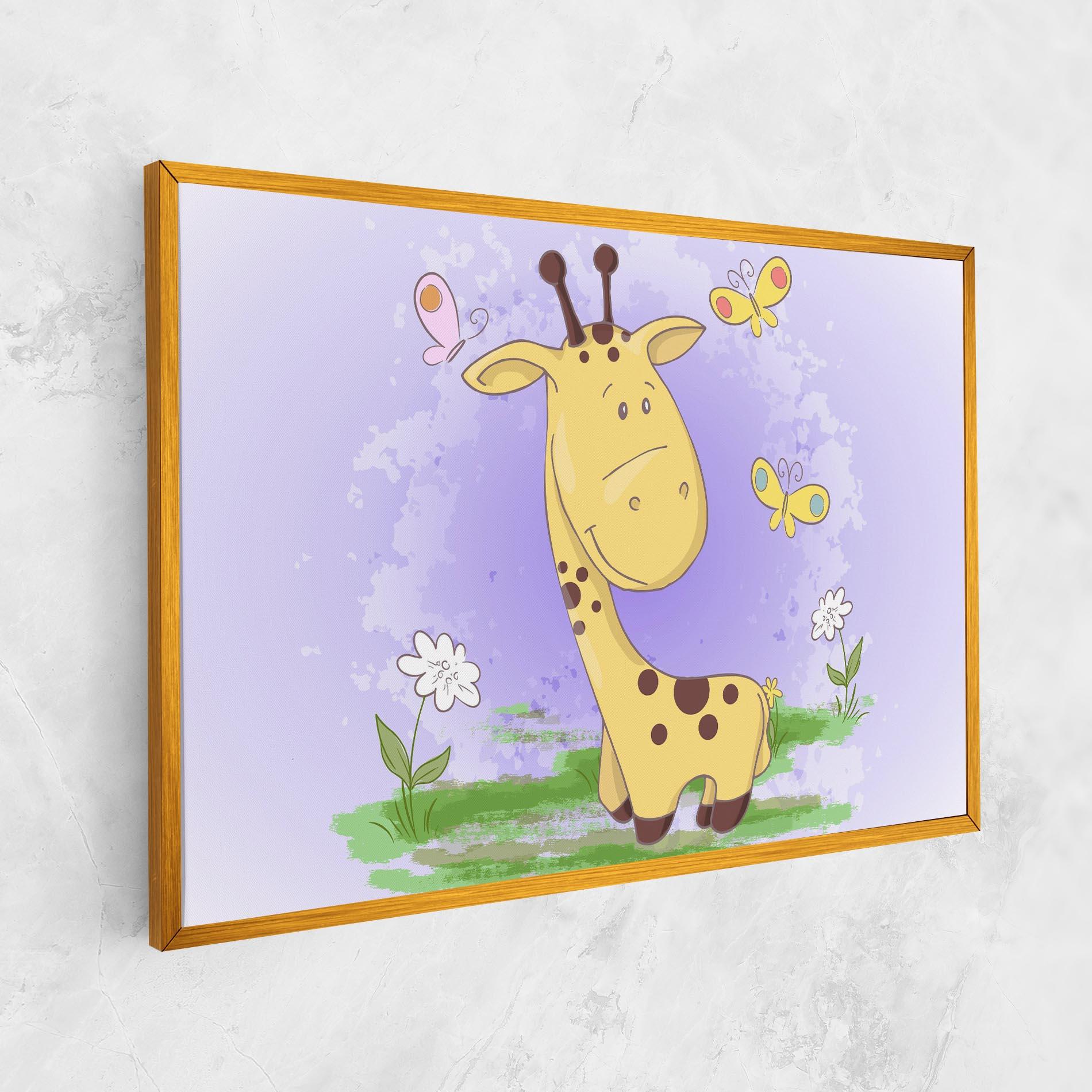 Картина на платно Cute Giraffe mockup 1