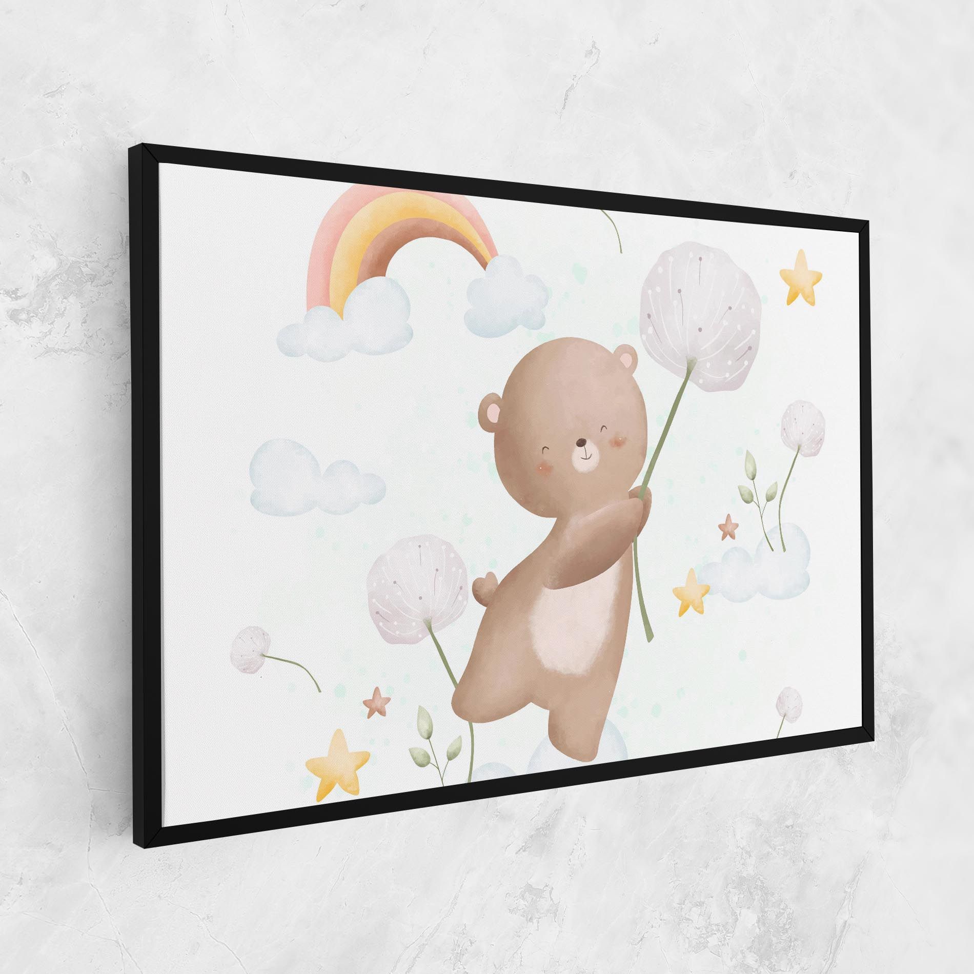 Bear Rainbow Art mockup 1