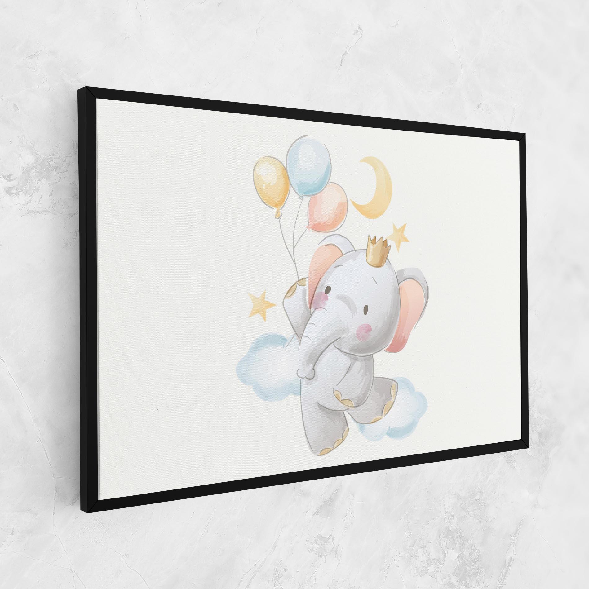 Картина на платно Elephant Flying mockup 1