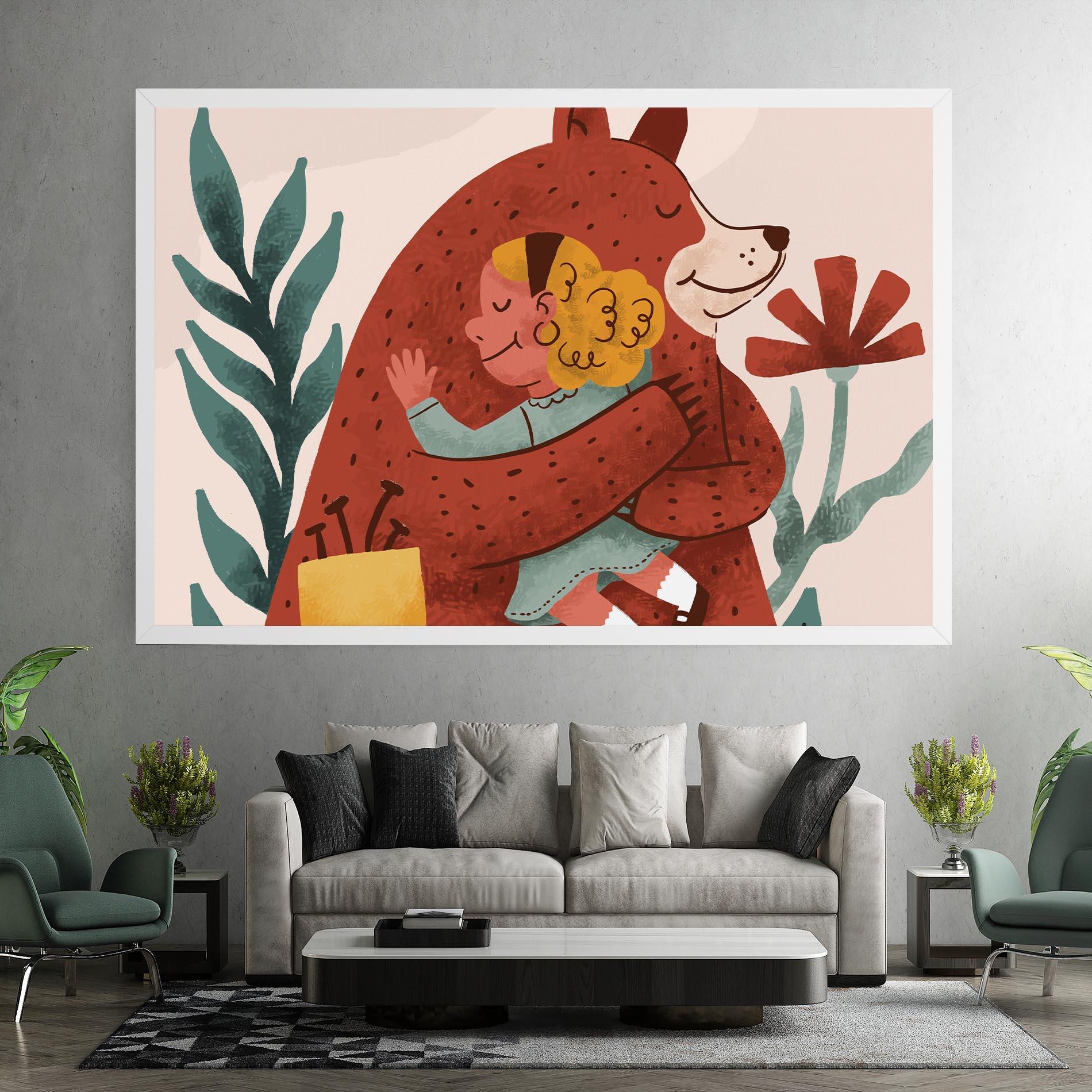Картина на платно Bear Hug mockup 7