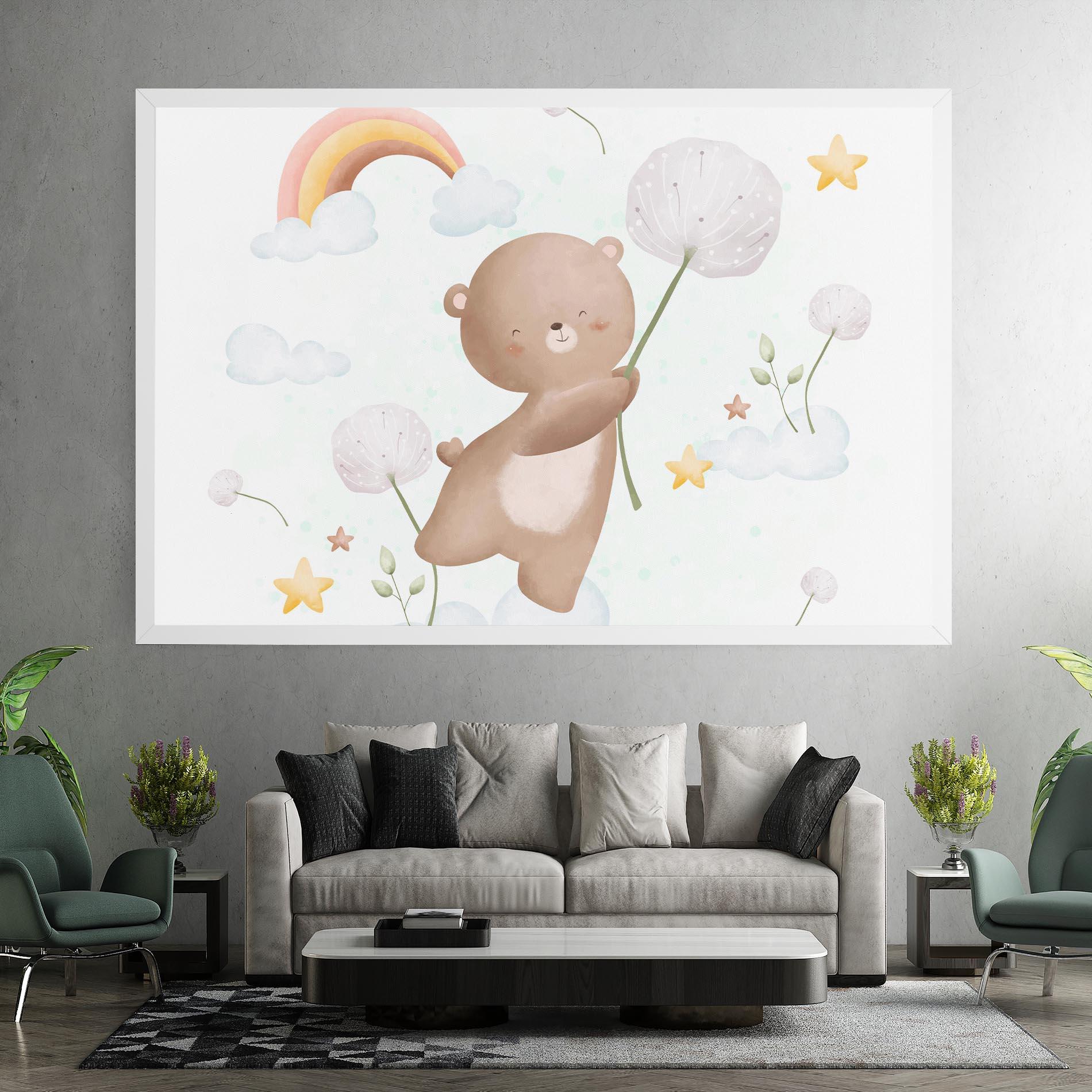 Картина на платно Bear Rainbow Art mockup 7