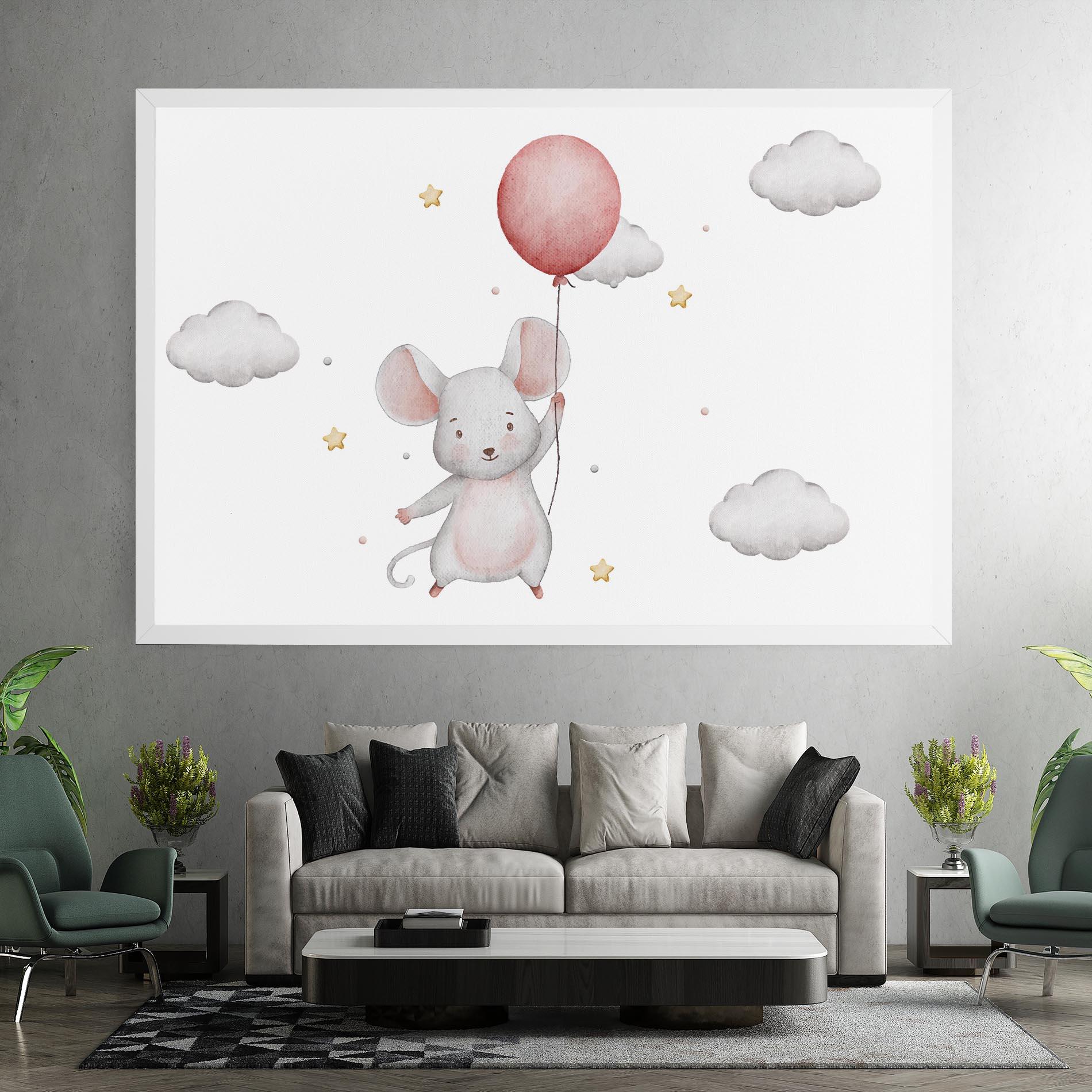 Картина на платно Mouse Balloon mockup 7
