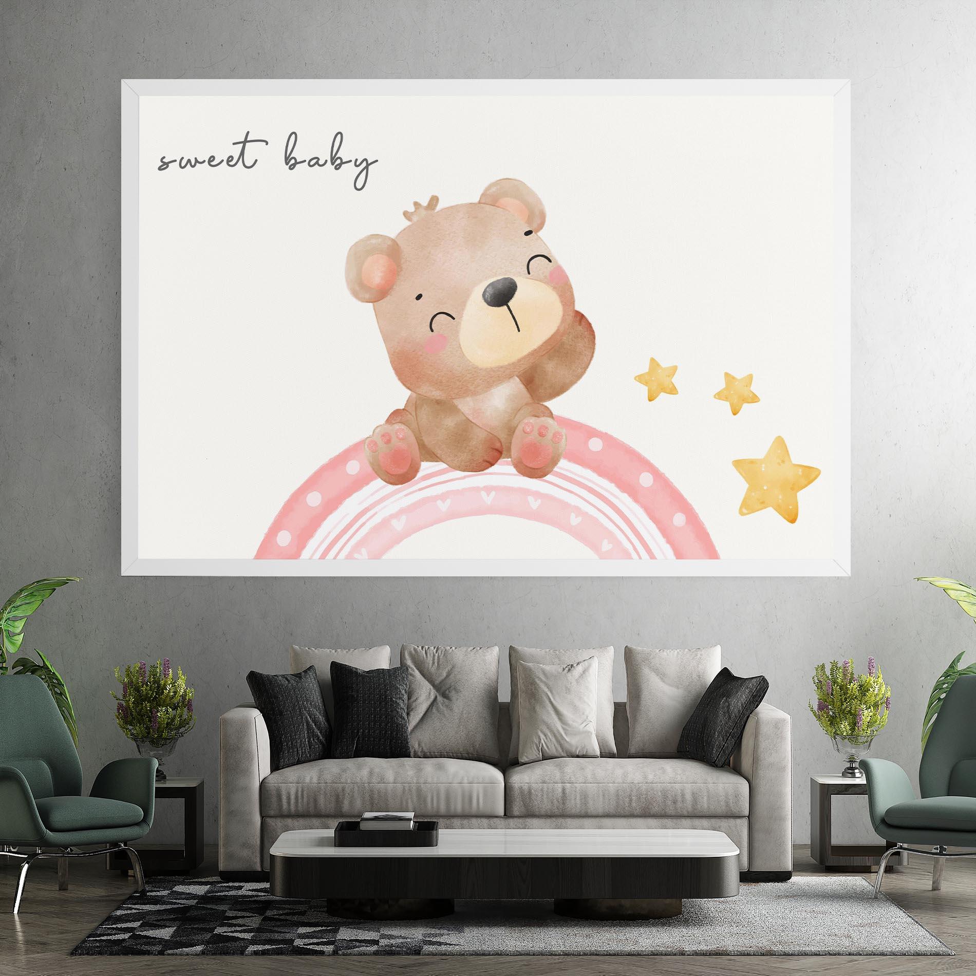 Картина на платно Sweet Baby Bear mockup 7