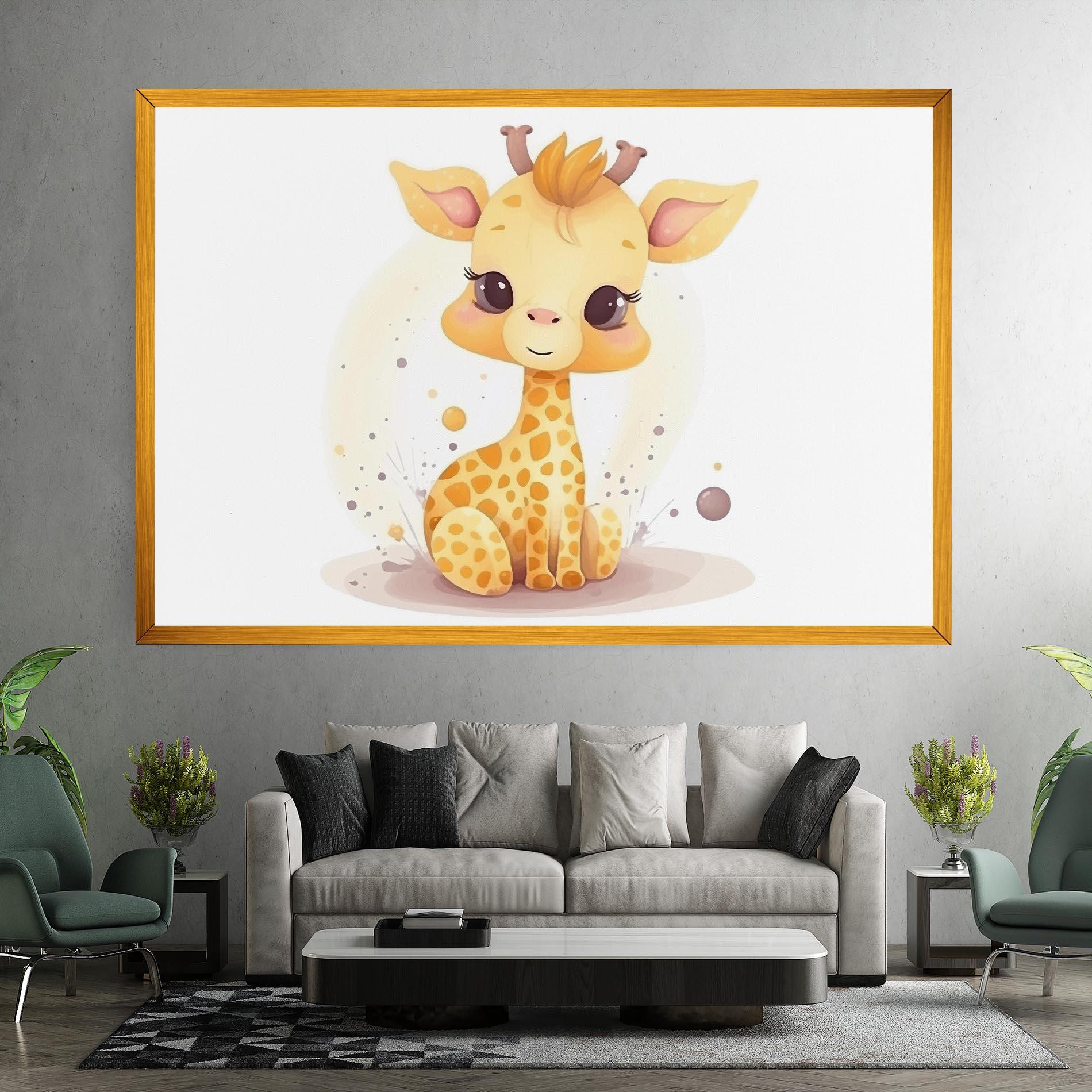 Картина на платно Adorable Giraffe mockup 7