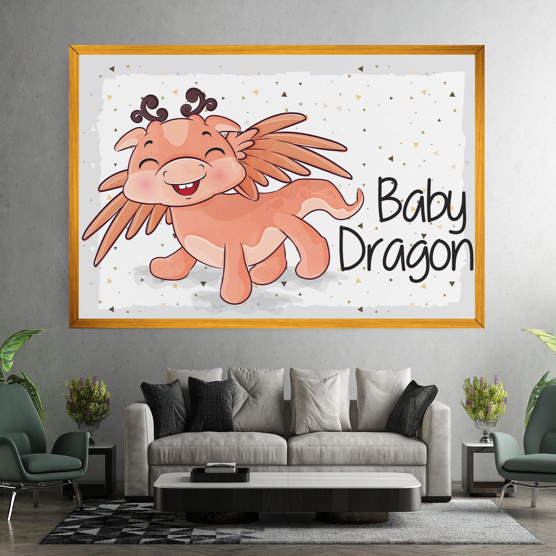 Картина на платно Baby Cute Dragon mockup 7
