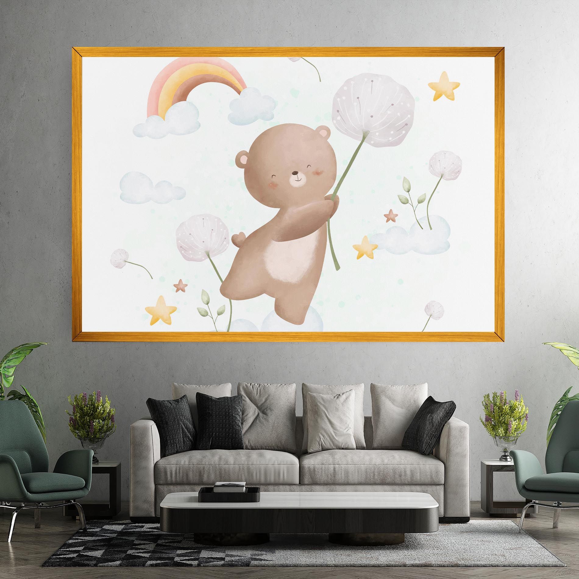 Bear Rainbow Art mockup 7