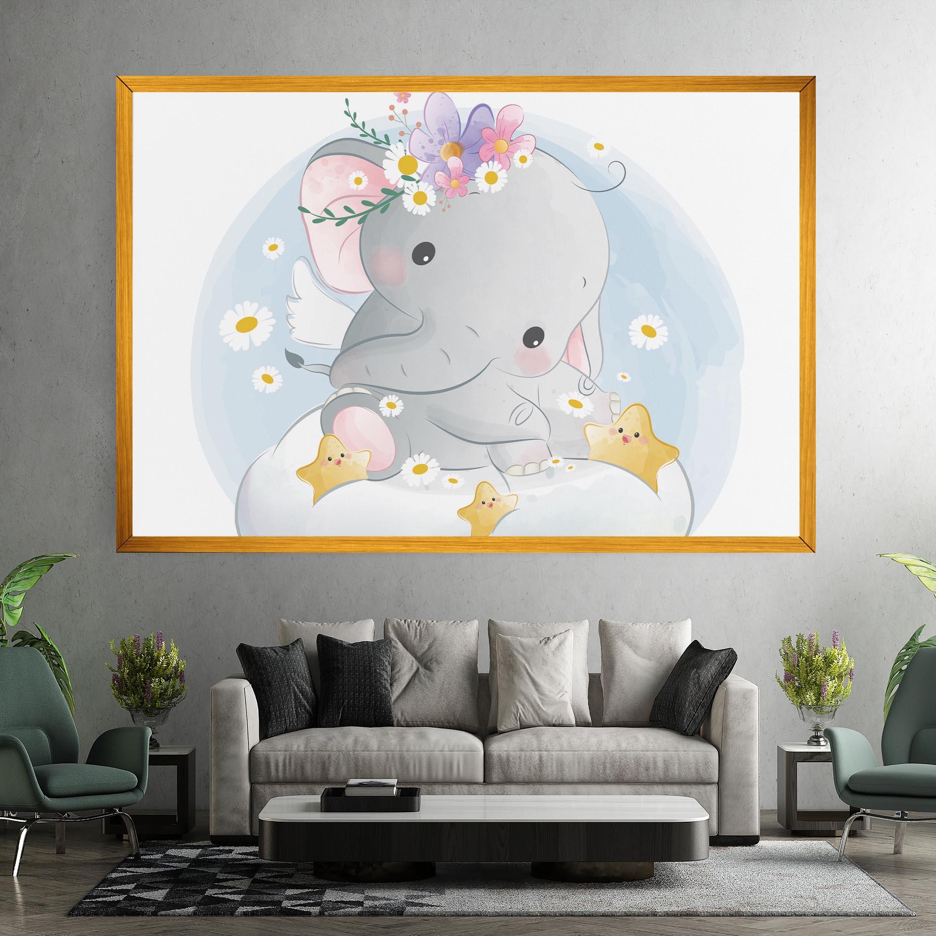 Картина на платно Elephant Stars mockup 7