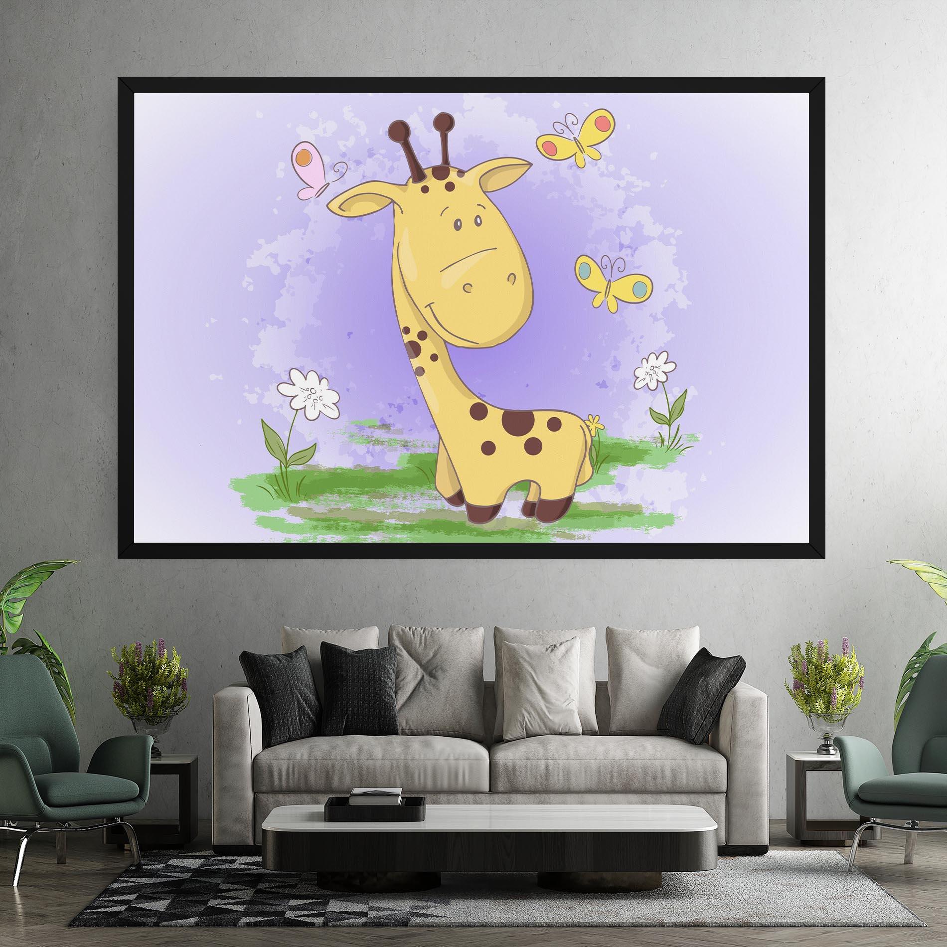 Картина на платно Cute Giraffe mockup 7