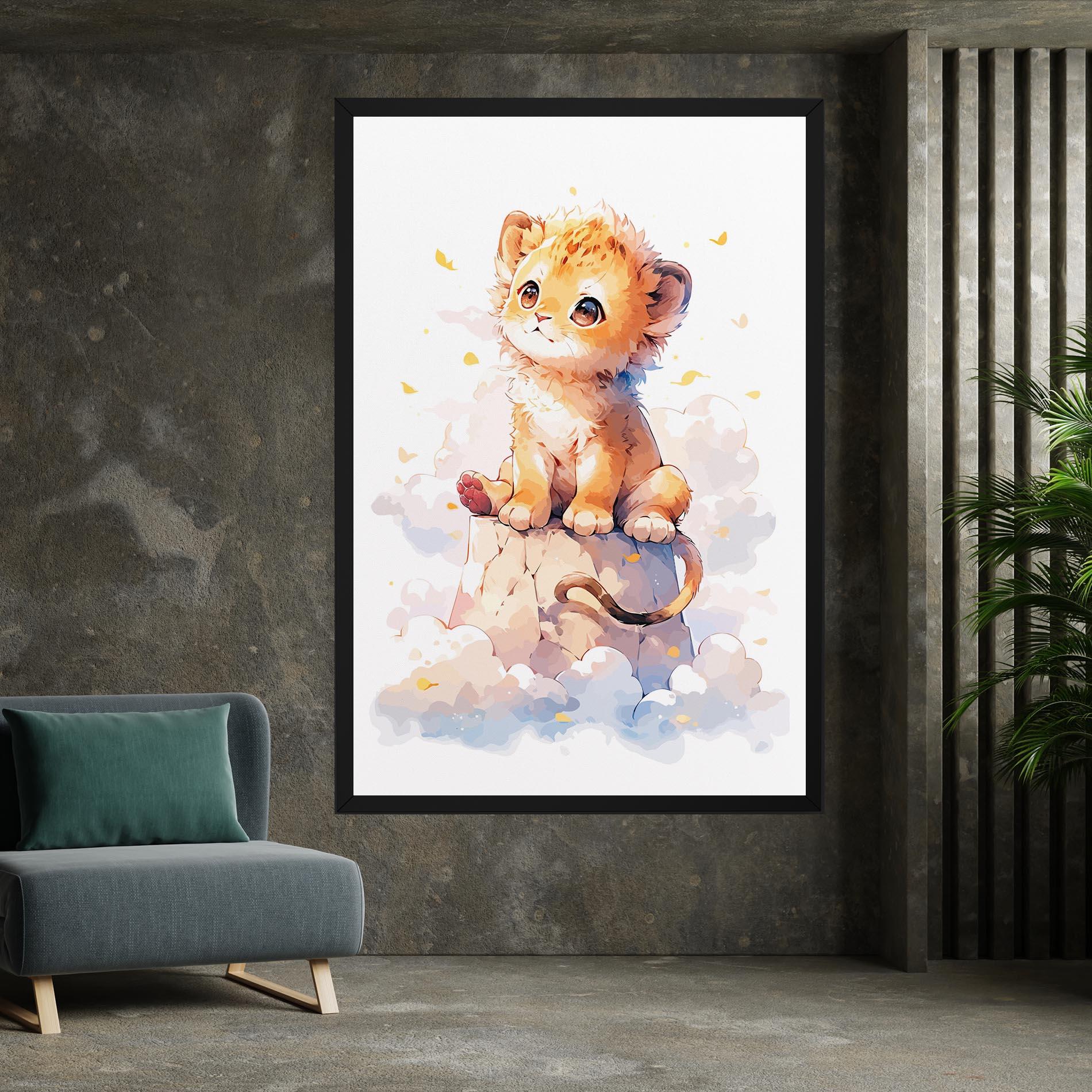 Картина на платно Cute Cloud Lion mockup 7