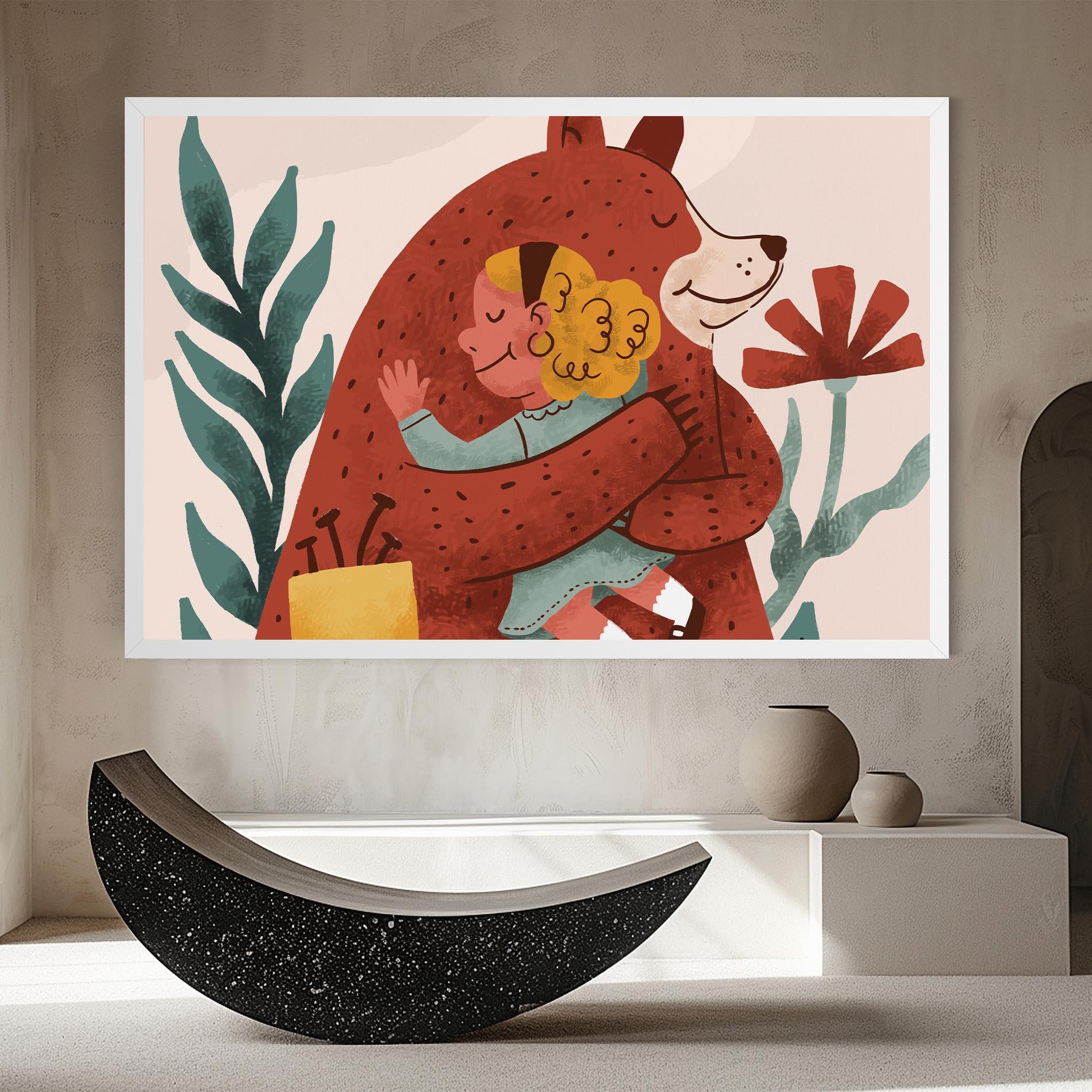 Картина на платно Bear Hug mockup 8