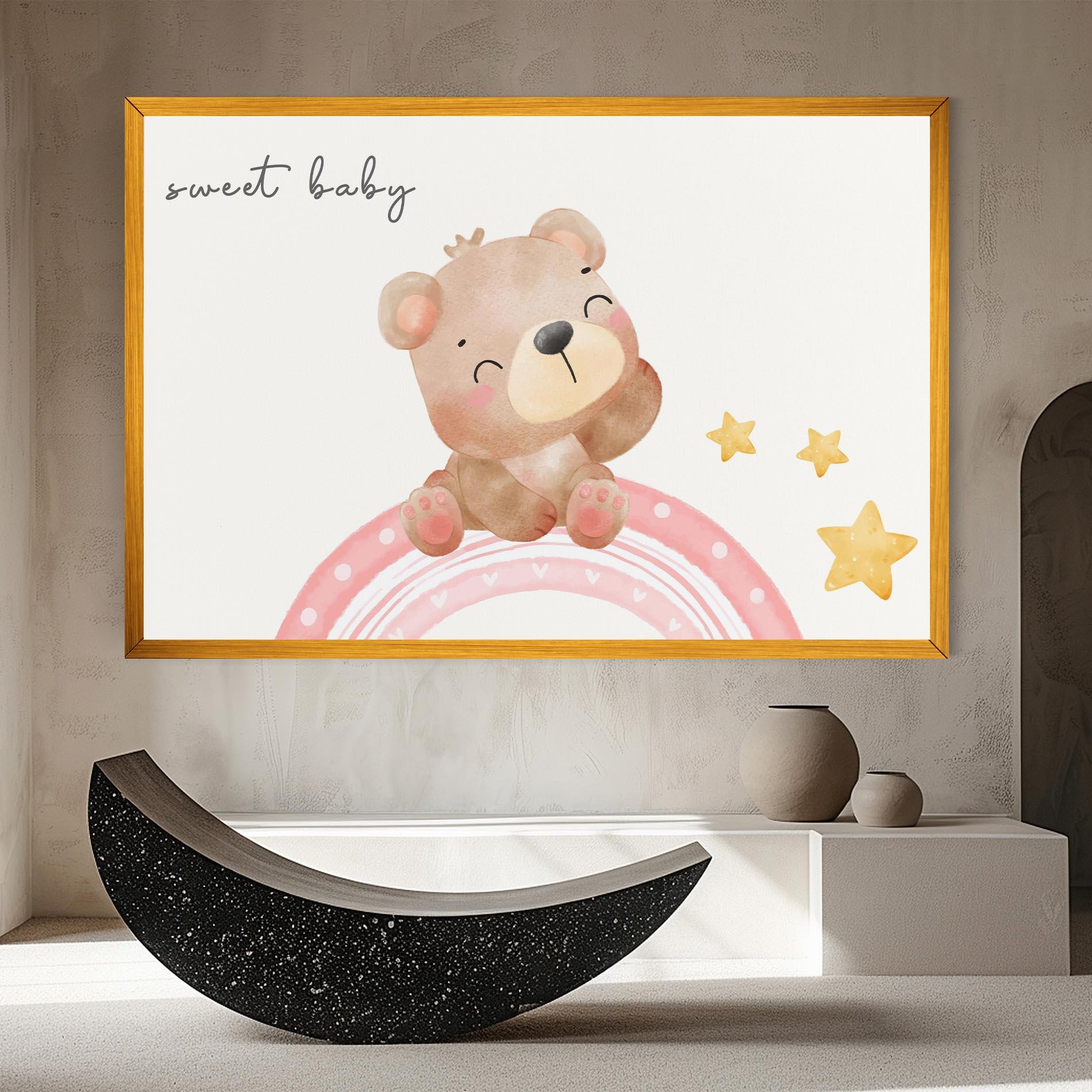 Картина на платно Sweet Baby Bear mockup 8