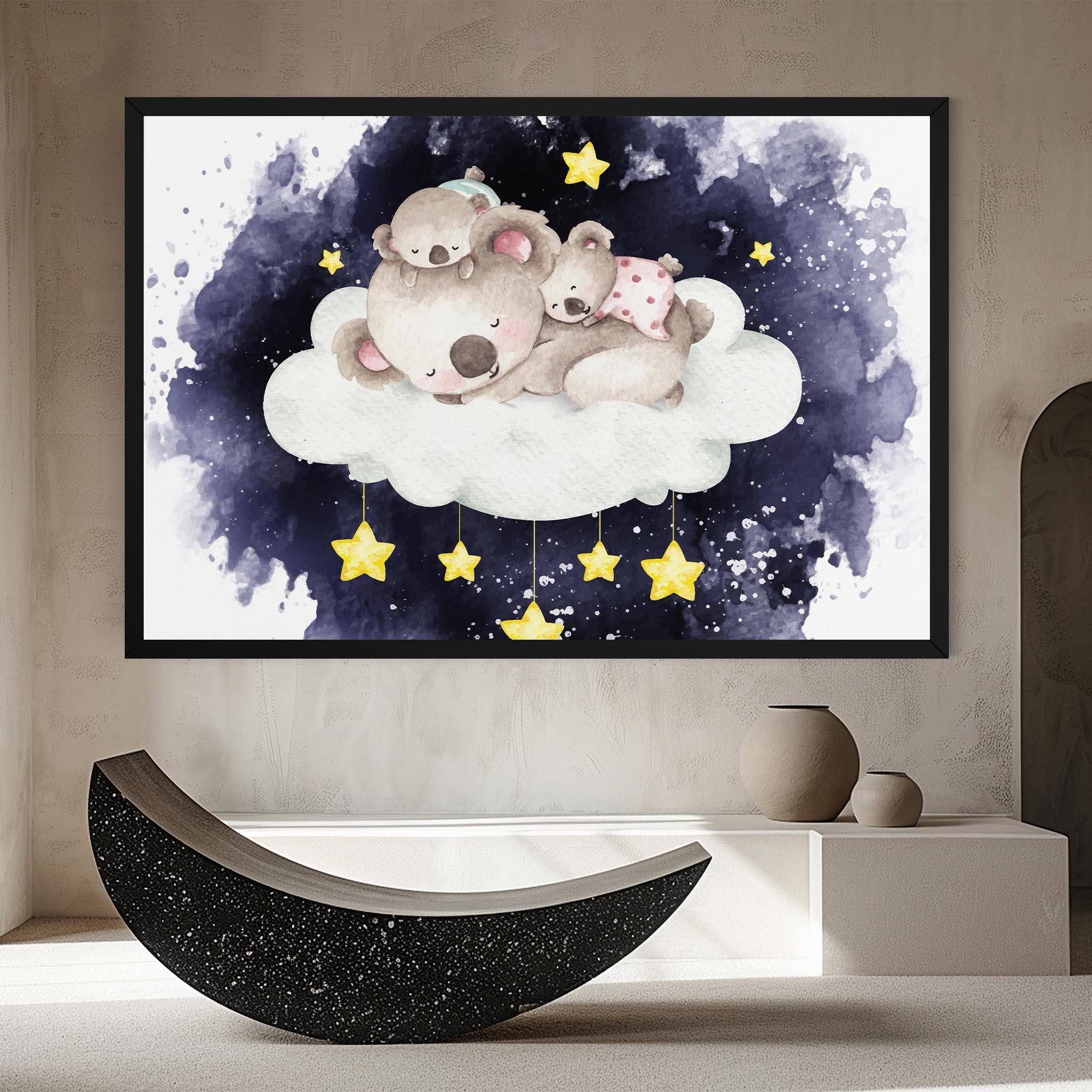 Картина на платно Baby Koala Sleeping mockup 8