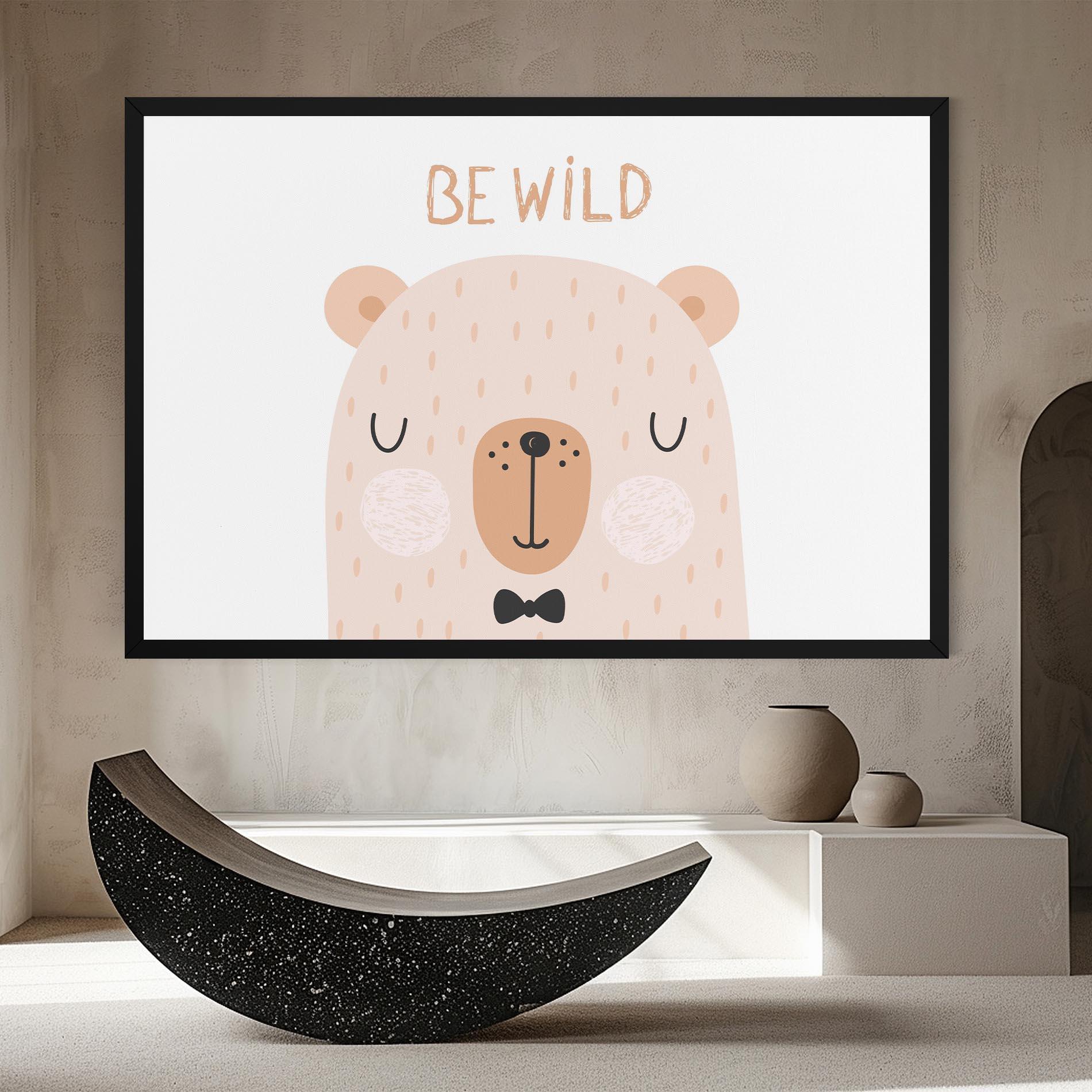 Картина на платно Bear Be Wild mockup 8