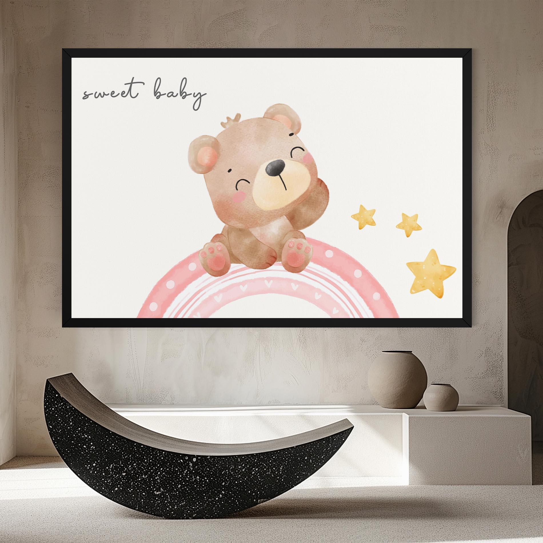 Картина на платно Sweet Baby Bear mockup 8