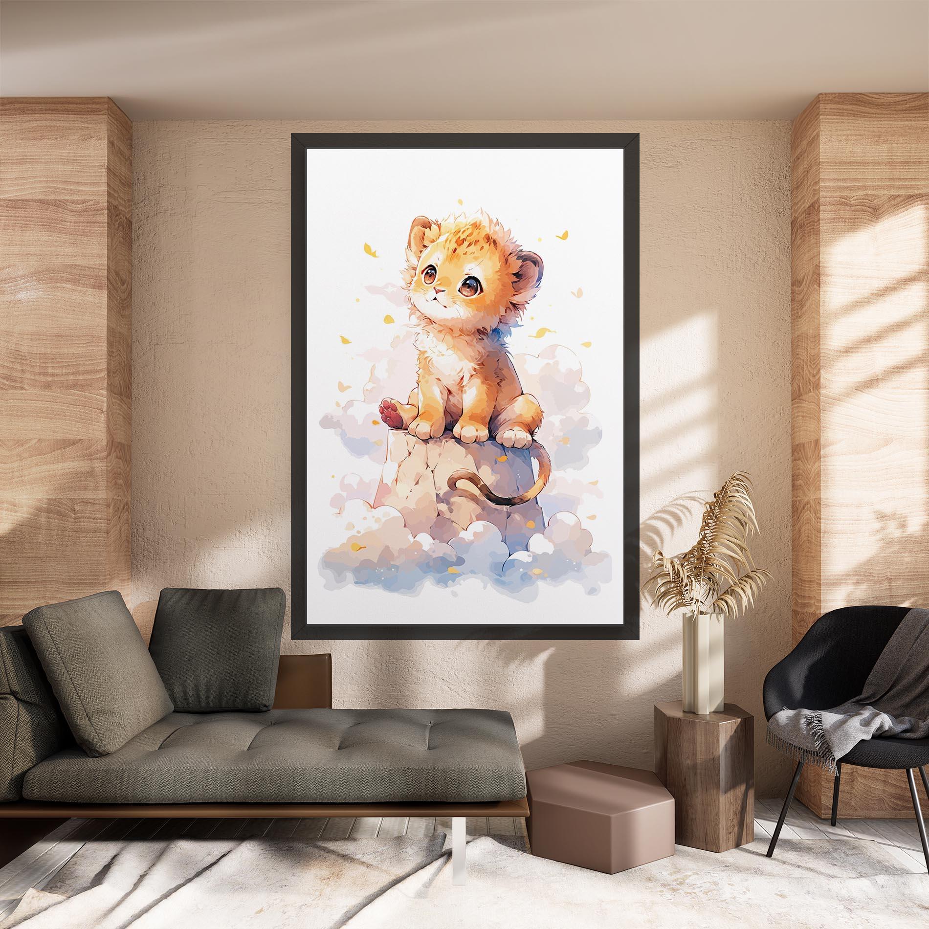 Картина на платно Cute Cloud Lion mockup 8