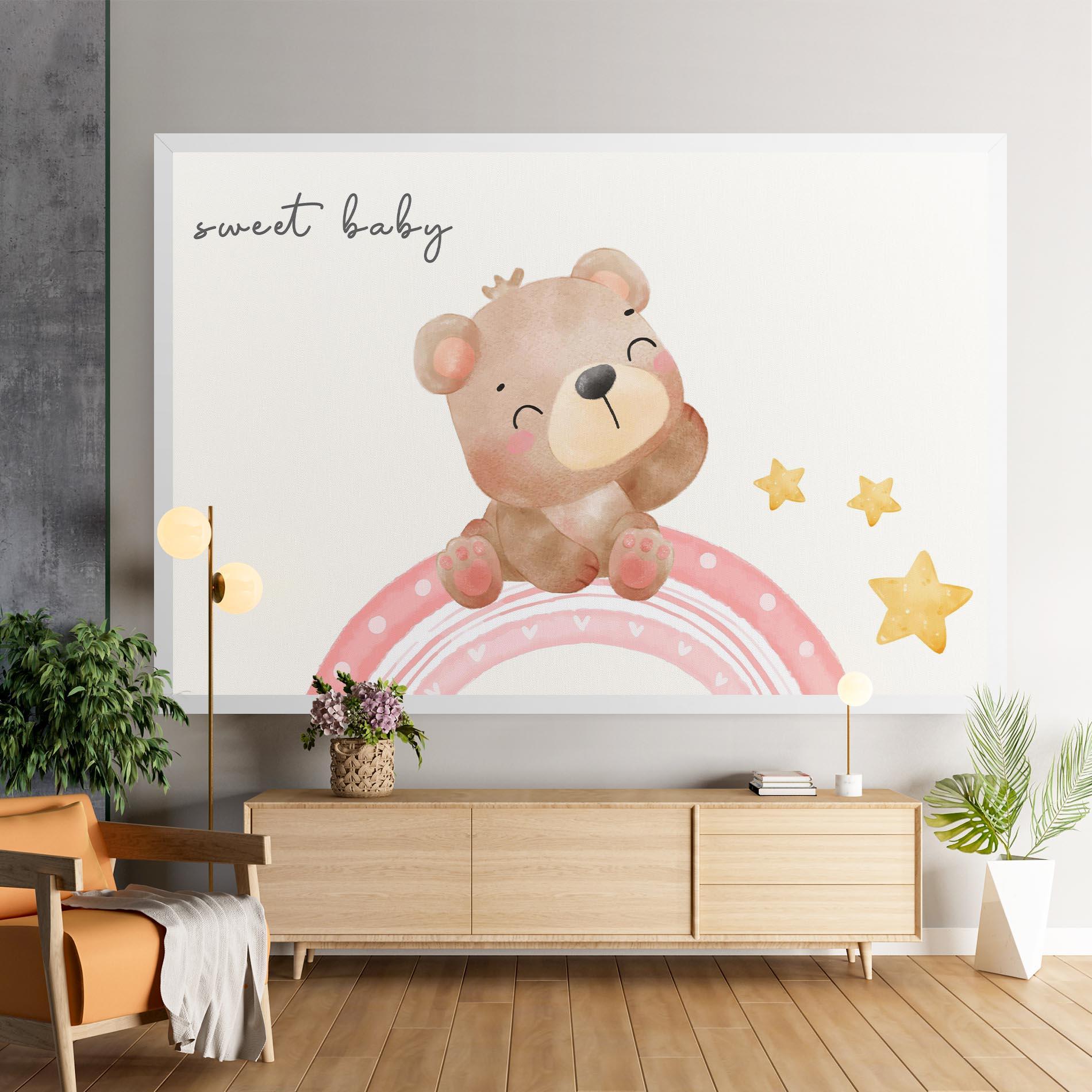 Картина на платно Sweet Baby Bear mockup 9
